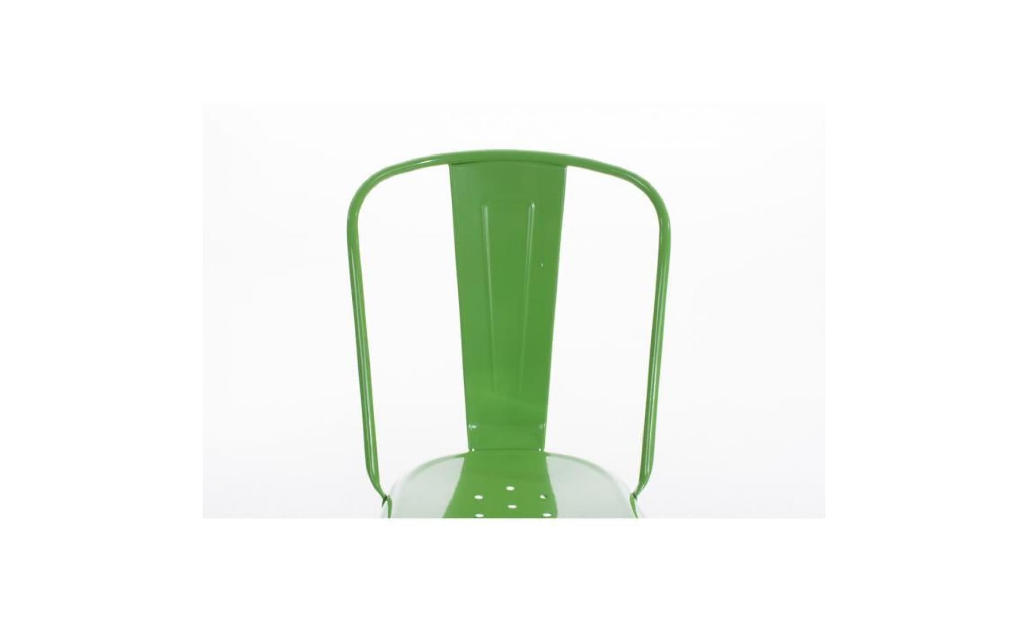 CLP Chaise empilable en métal BENEDIKT, hauteur de l´assise: 48 cm, classique & robuste, Fauteuil de bar, 8 couleurs au choix pas cher