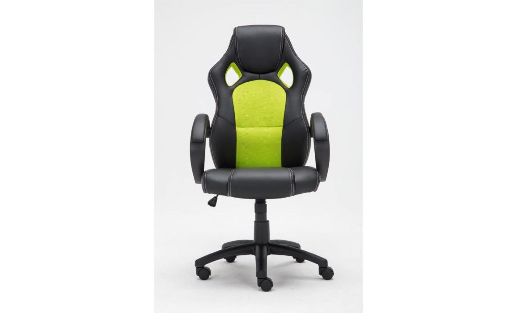 clp fauteuil de bureau fire, chaise bureau ajustable en hauteur de luxe, revêtement en pu, 7 couleurs au choix 110 cm blanc pas cher