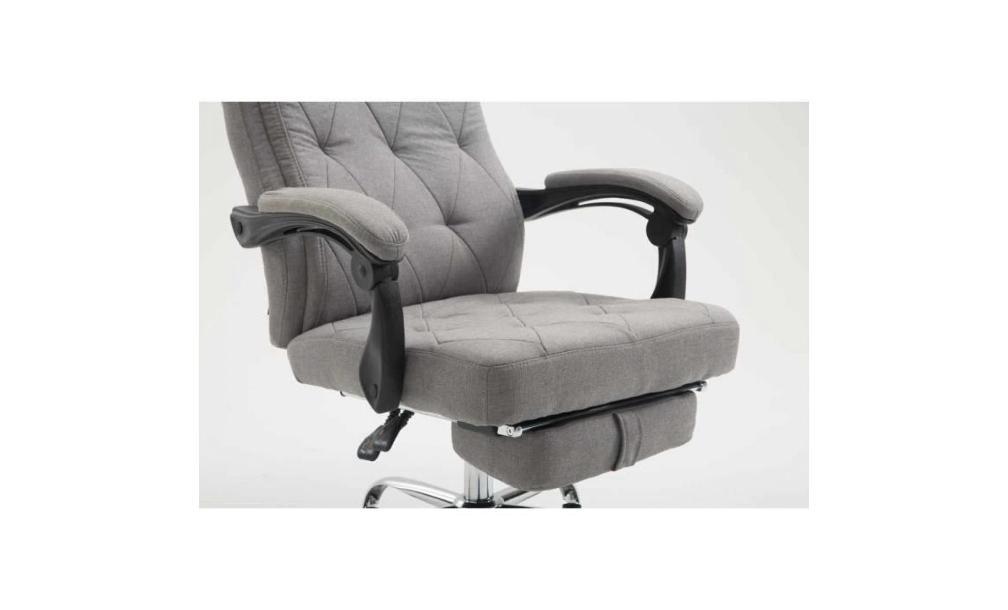clp fauteuil de bureau gear en tissu, fauteuil de direction avec un repose pied, poids admis max 136 kg, hauteur réglable, pas cher