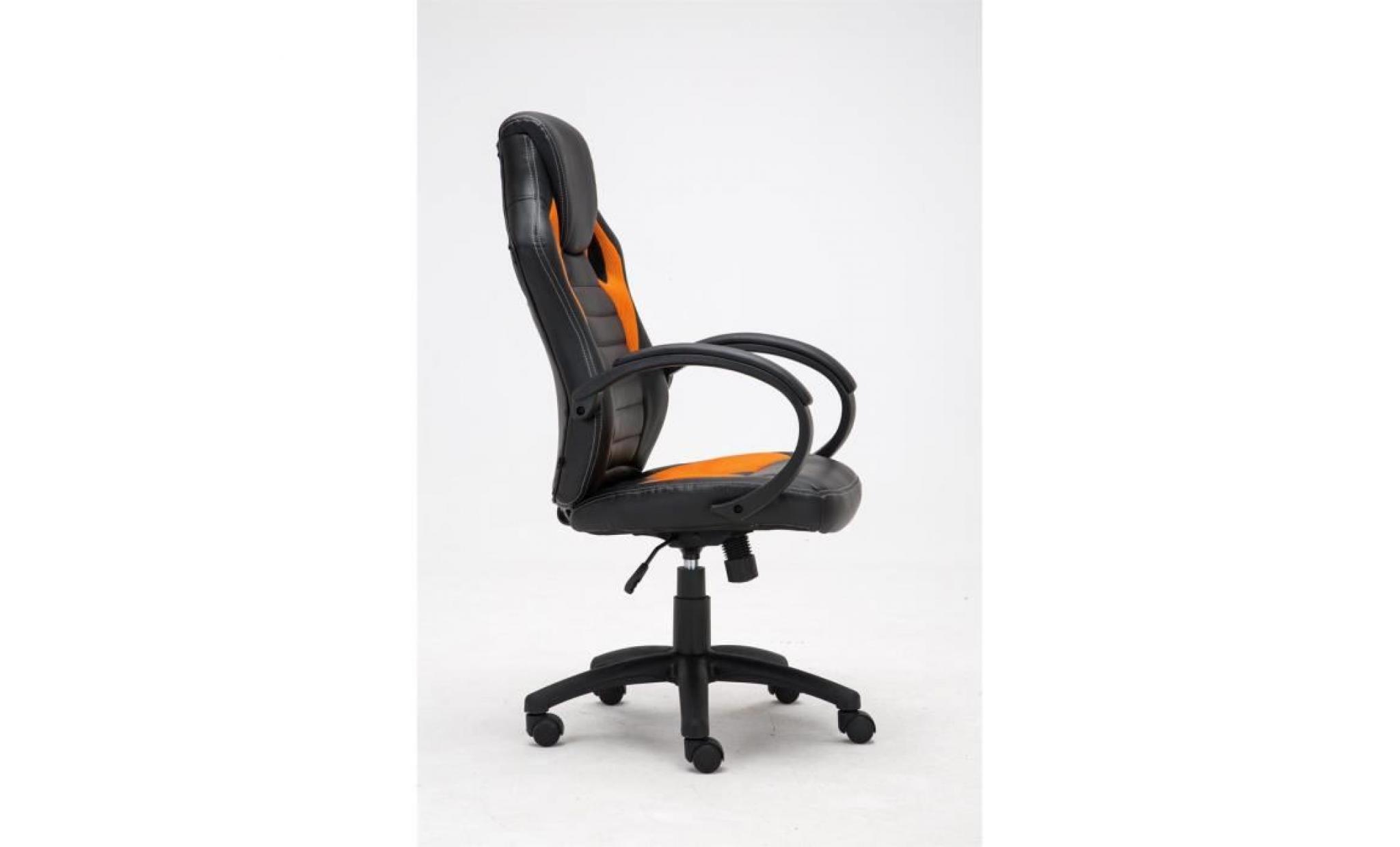clp fauteuil de bureau speed, chaise bureau avec siège baquet ajustable en hauteur de luxe, revêtement en pu, 7 couleurs au choix... pas cher