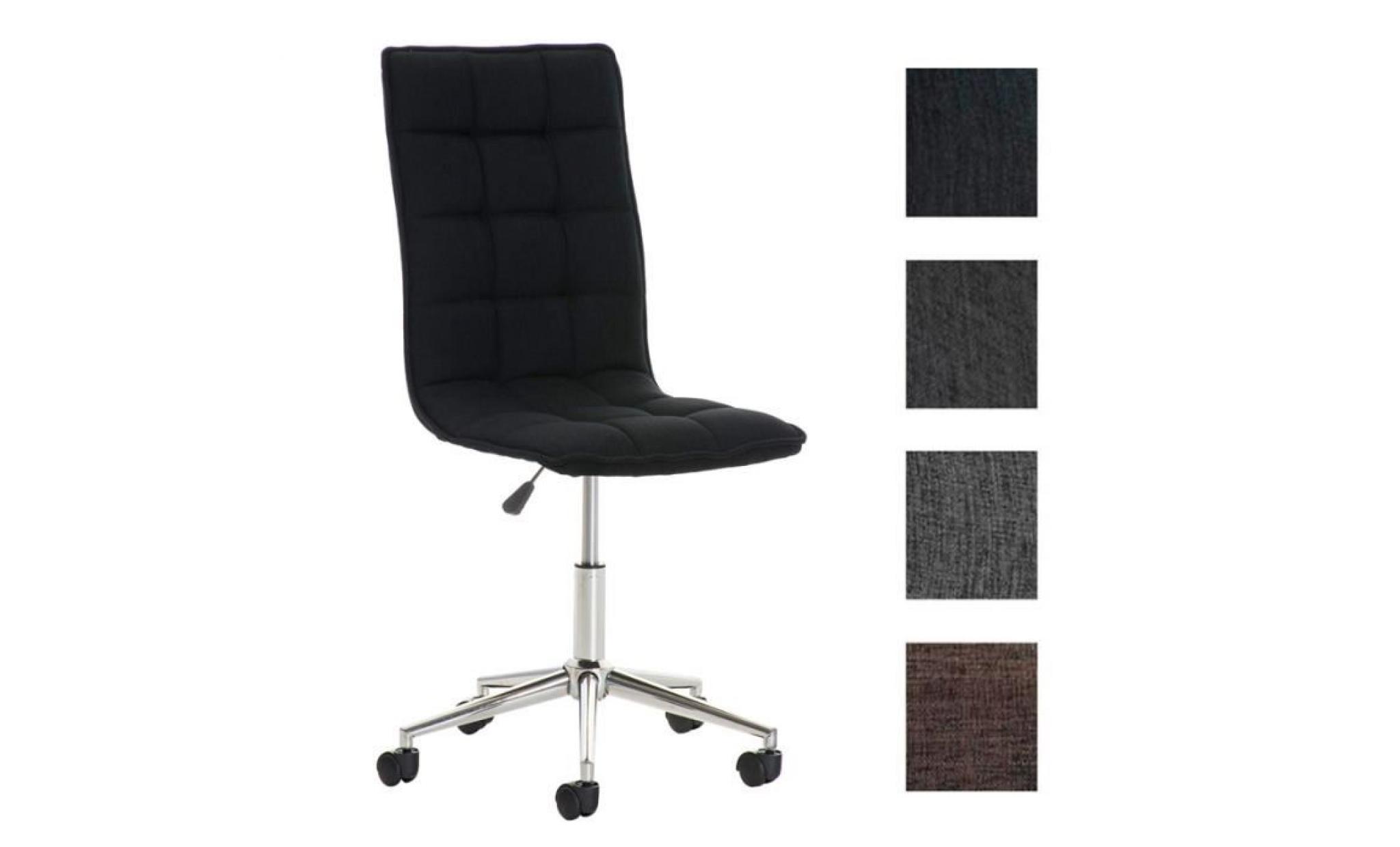 clp moderne tabouret de travail peking, en tissu, assise matelassée, chaise de bureau, hauteur assise 46   58 cm 94 cm marron