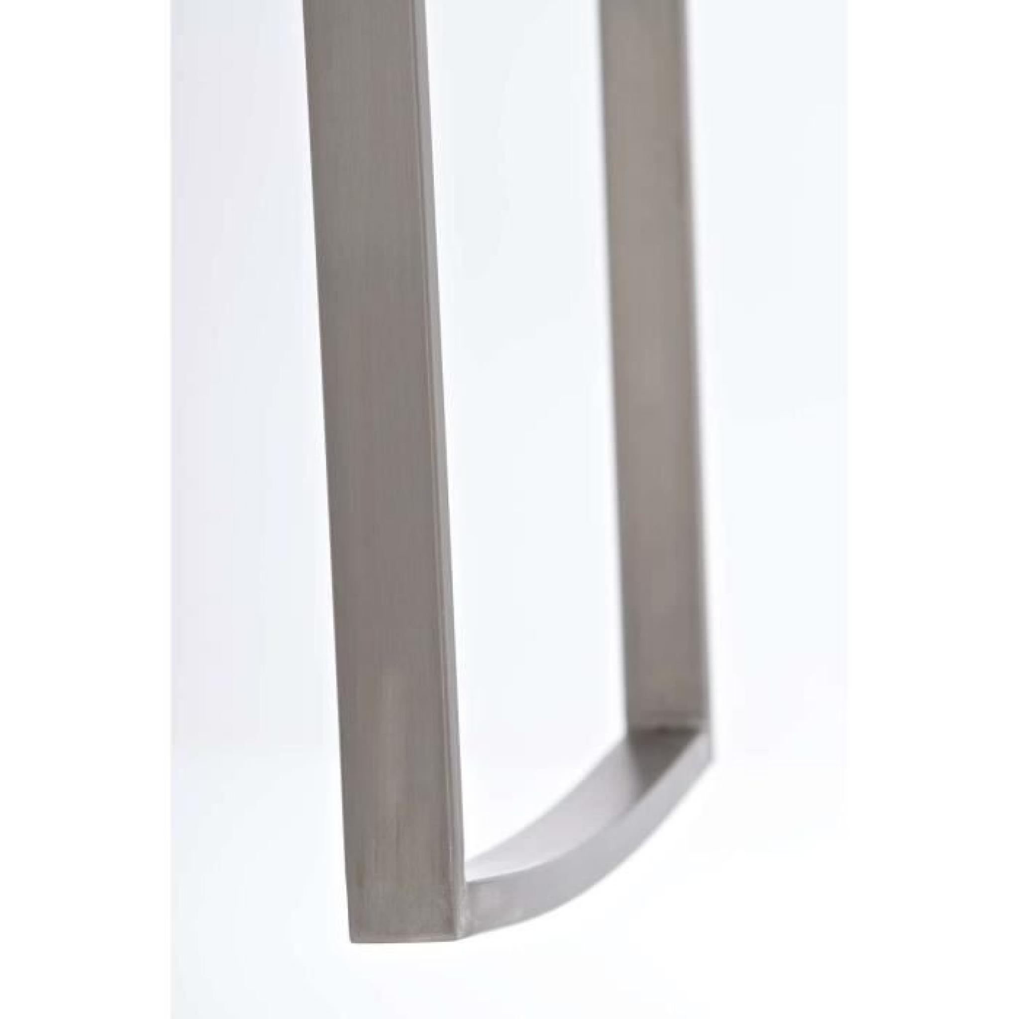 CLP Tabouret de bar en acier ECO, 12 couleurs de rembourrage au choix, hauteur assise 57 - 79 cm, pivotant, dossier et repose-pie... pas cher