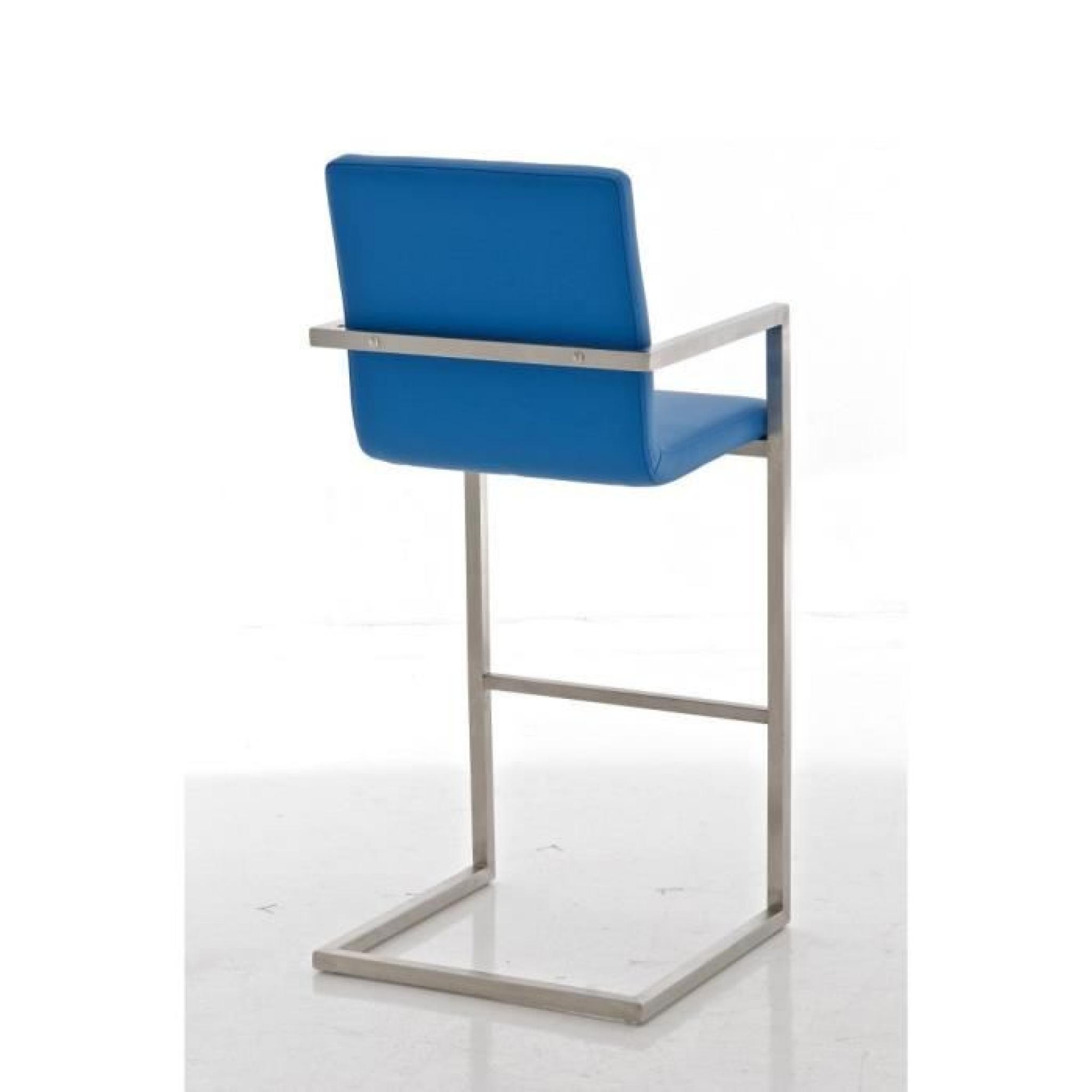 CLP Tabouret de bar en acier inoxydable PHOENIX, chaise oscillante exclusive, 11 couleurs de revêtement au choix, hauteur de l´as... pas cher