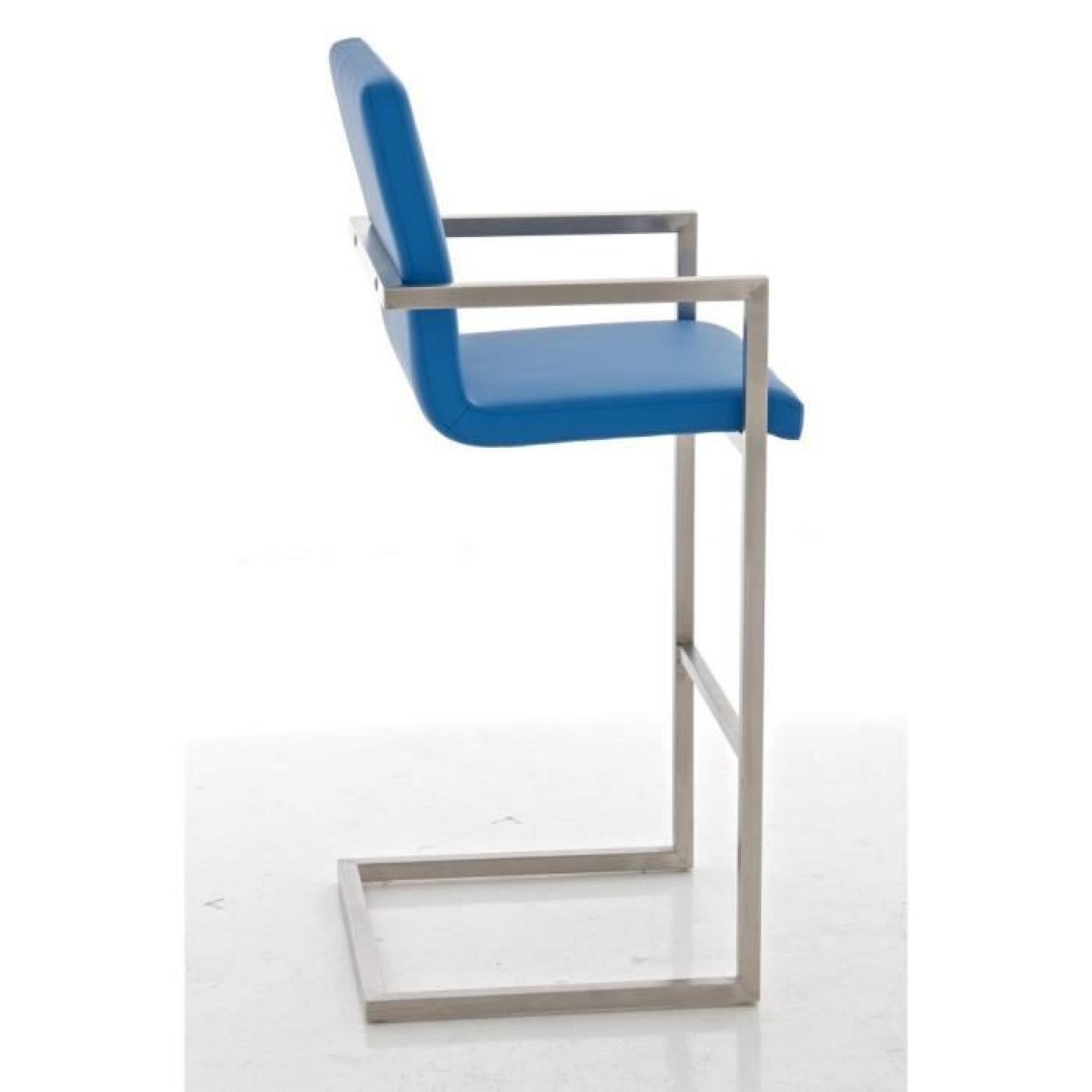 CLP Tabouret de bar en acier inoxydable PHOENIX, chaise oscillante exclusive, 11 couleurs de revêtement au choix, hauteur de l´as... pas cher