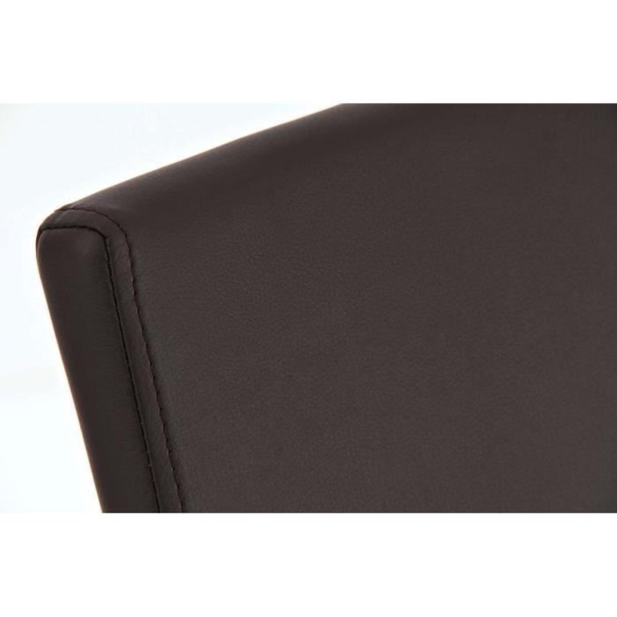 CLP Tabouret de bar en acier inoxydable TORINO avec revêtement en PU - 11 couleurs au choix - (hauteur de l'assise 78 cm), confor... pas cher