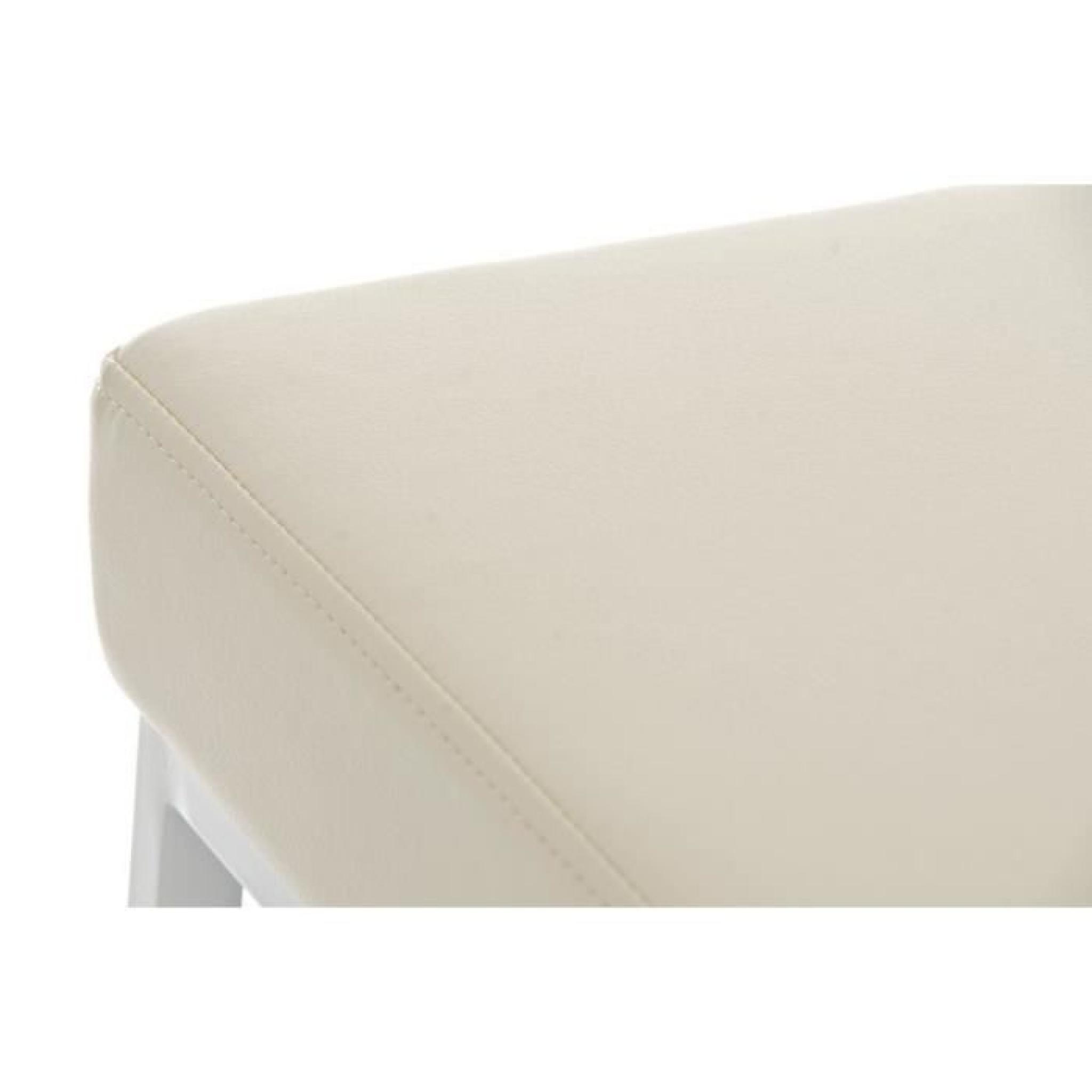 CLP Tabouret de Bar en métal blanc MONTREAL W85 avec 4 pattes, suport en métal blanc, hauteur de l’assise 85 cm, 14 couleurs au c... pas cher