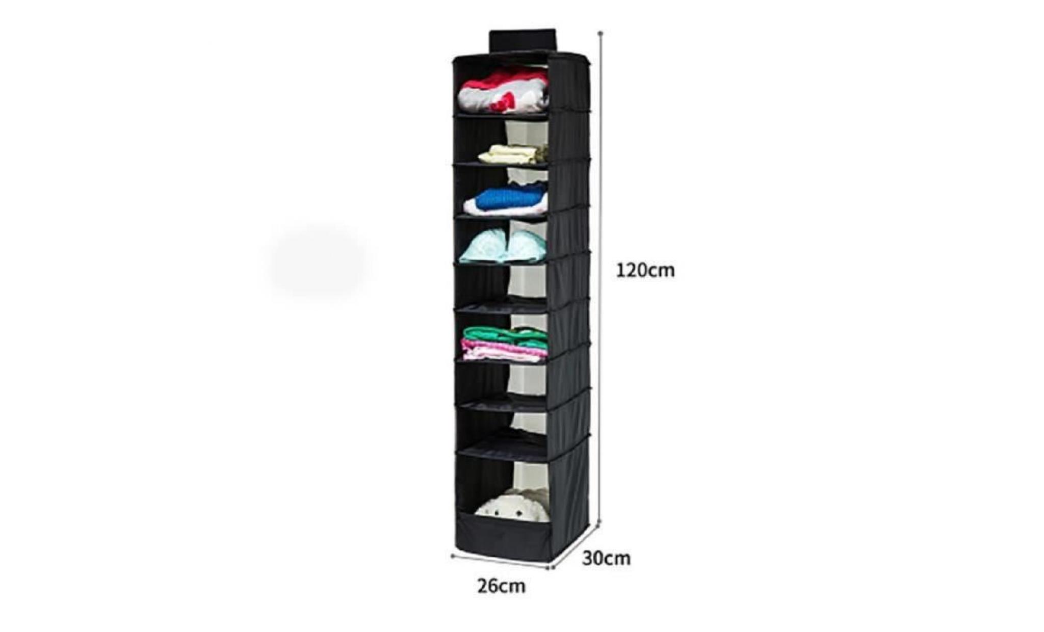 cnn70505432 9 section étagères armoire chaussures vêtements hanging vêtement organisateur de stockage