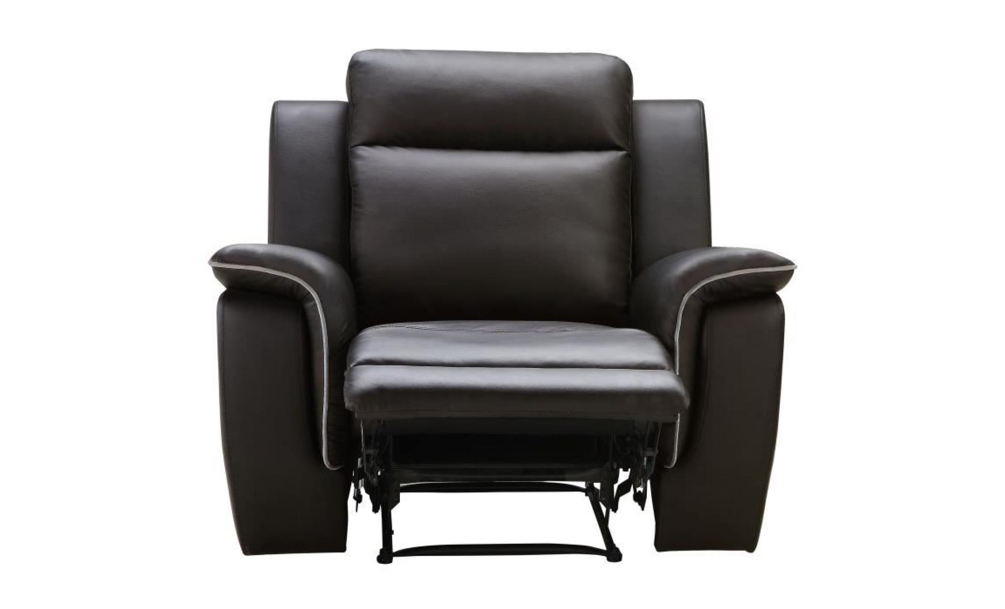 cocoon fauteuil de relaxation   simili marron   contemporain   l 108 x p 96 cm