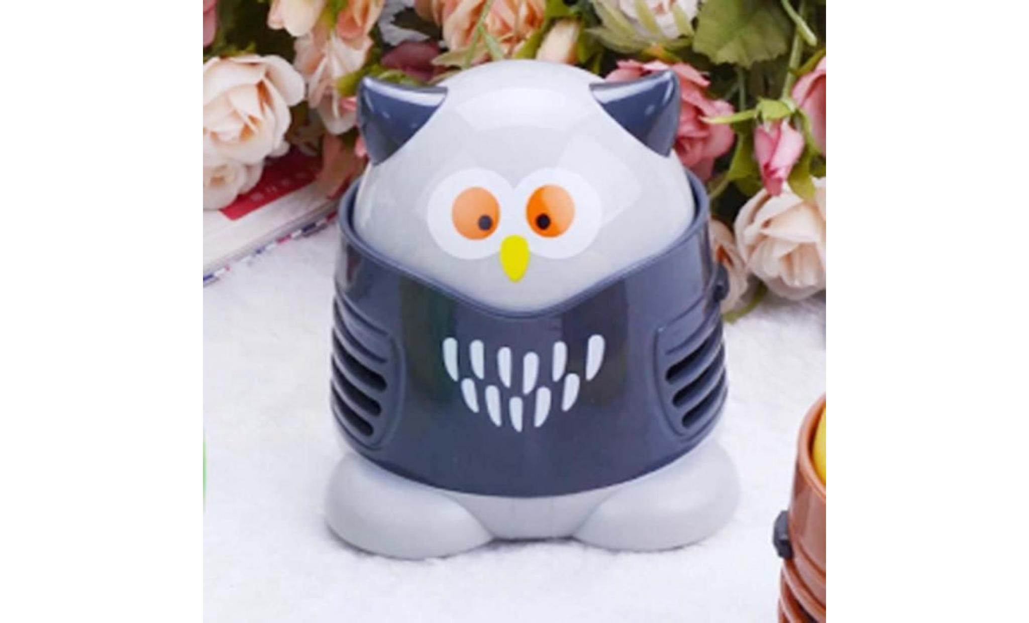 collecteur de poussière gris portable mini owl bird home desktop table table basse pas cher