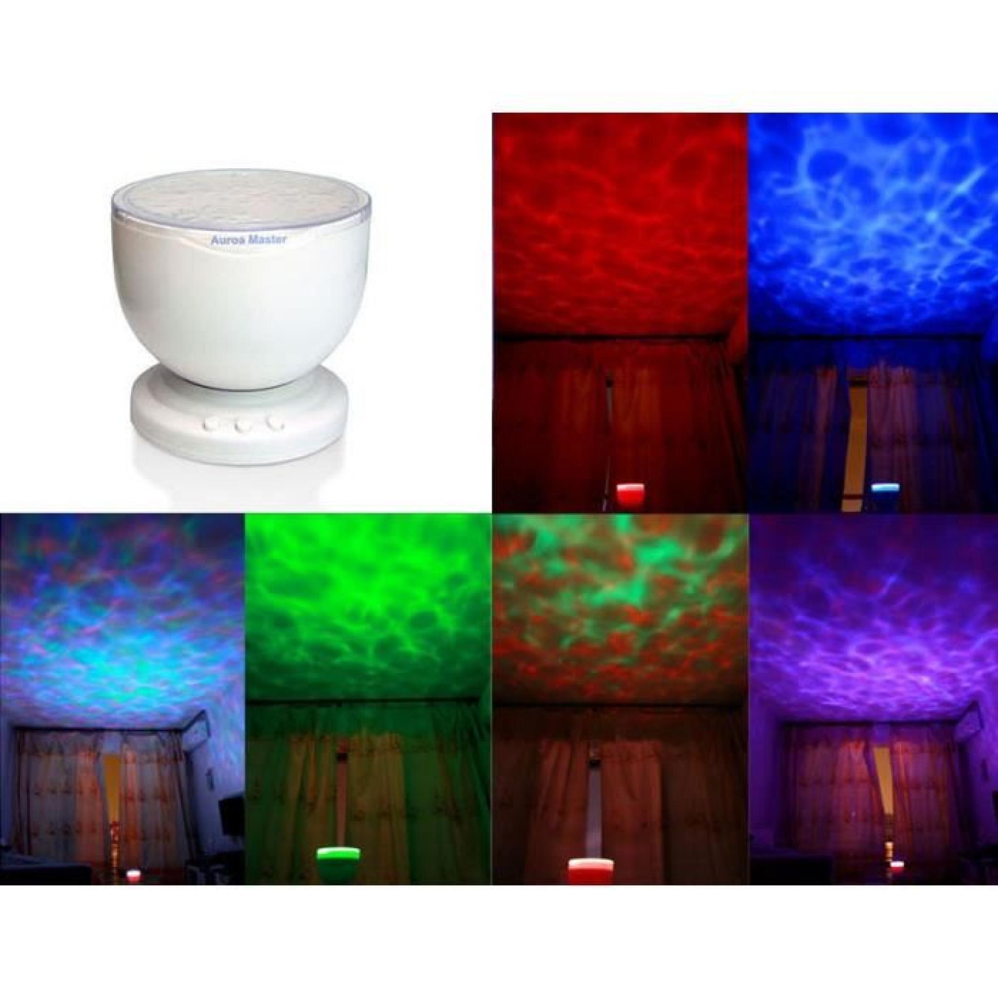 Colorful Mini lampe de projecteur Waves (Blanc)