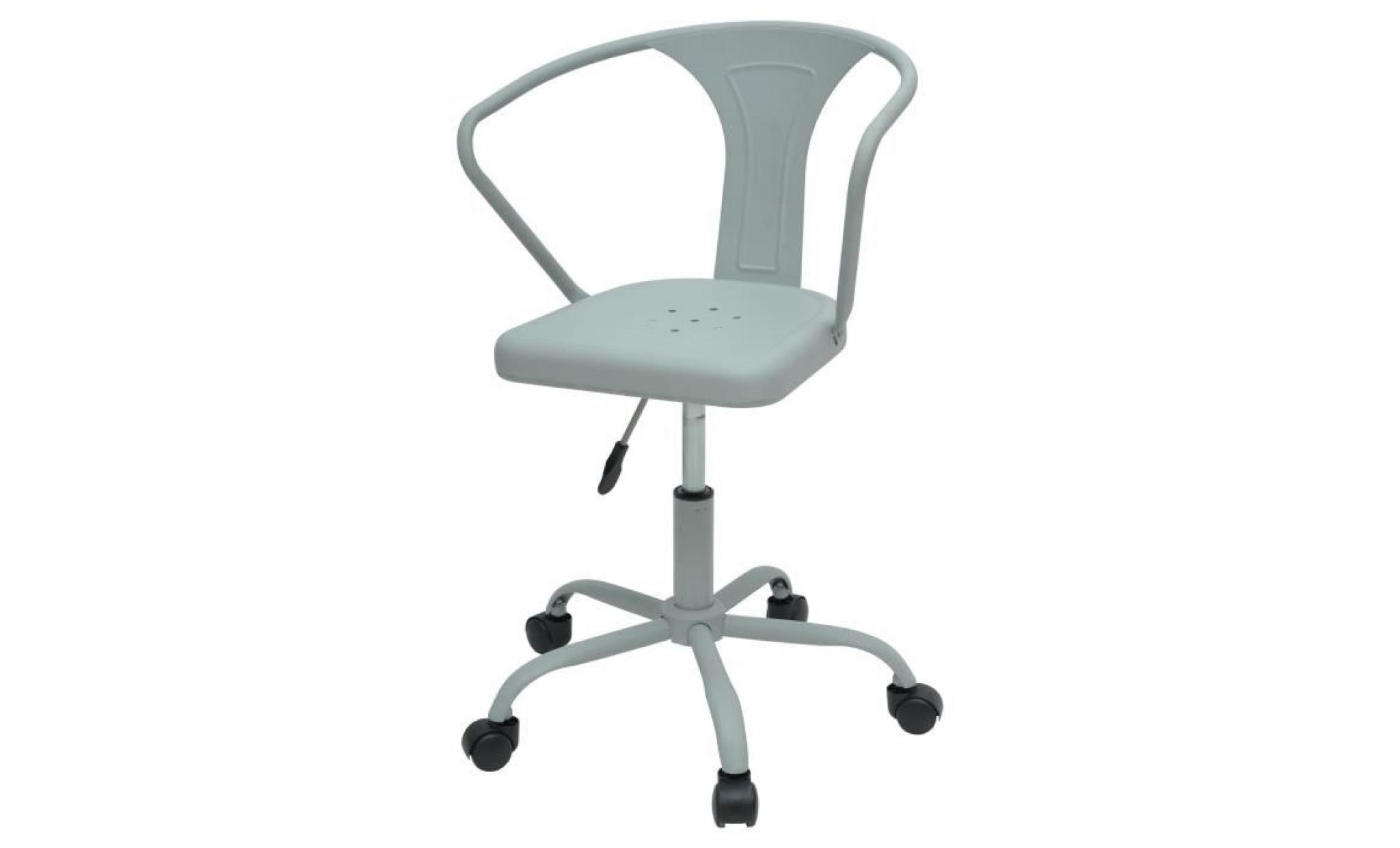 comete chaise de bureau   métal gris clair mat   industriel   l 35,5 x p 37 cm pas cher