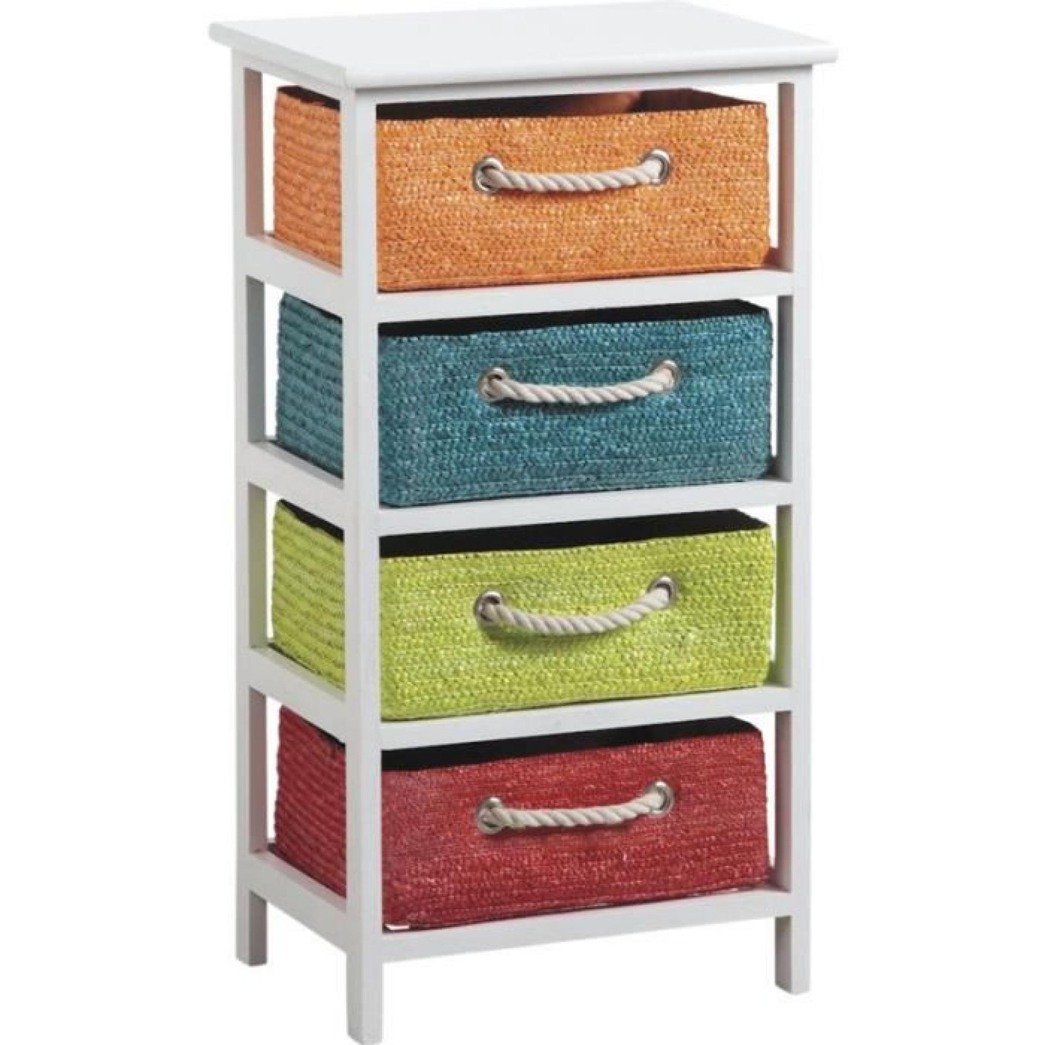 Commode 4 tiroirs couleurs