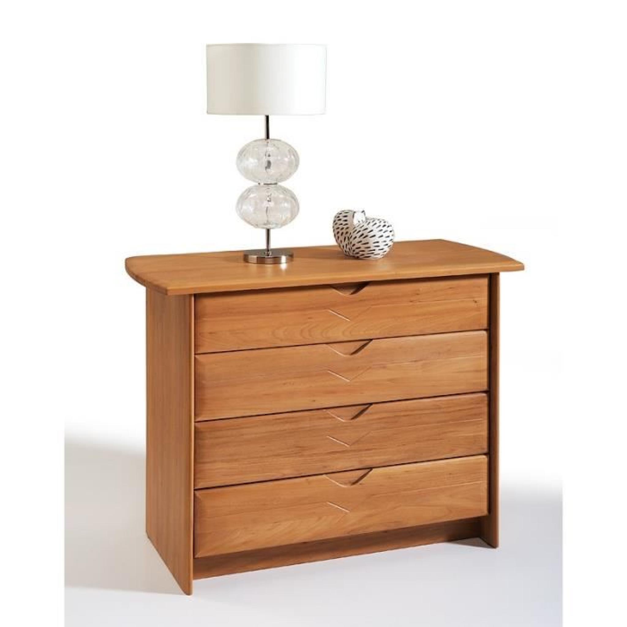 Commode 4TIROIRS ESPACE (Orme - Orme - Taupe)