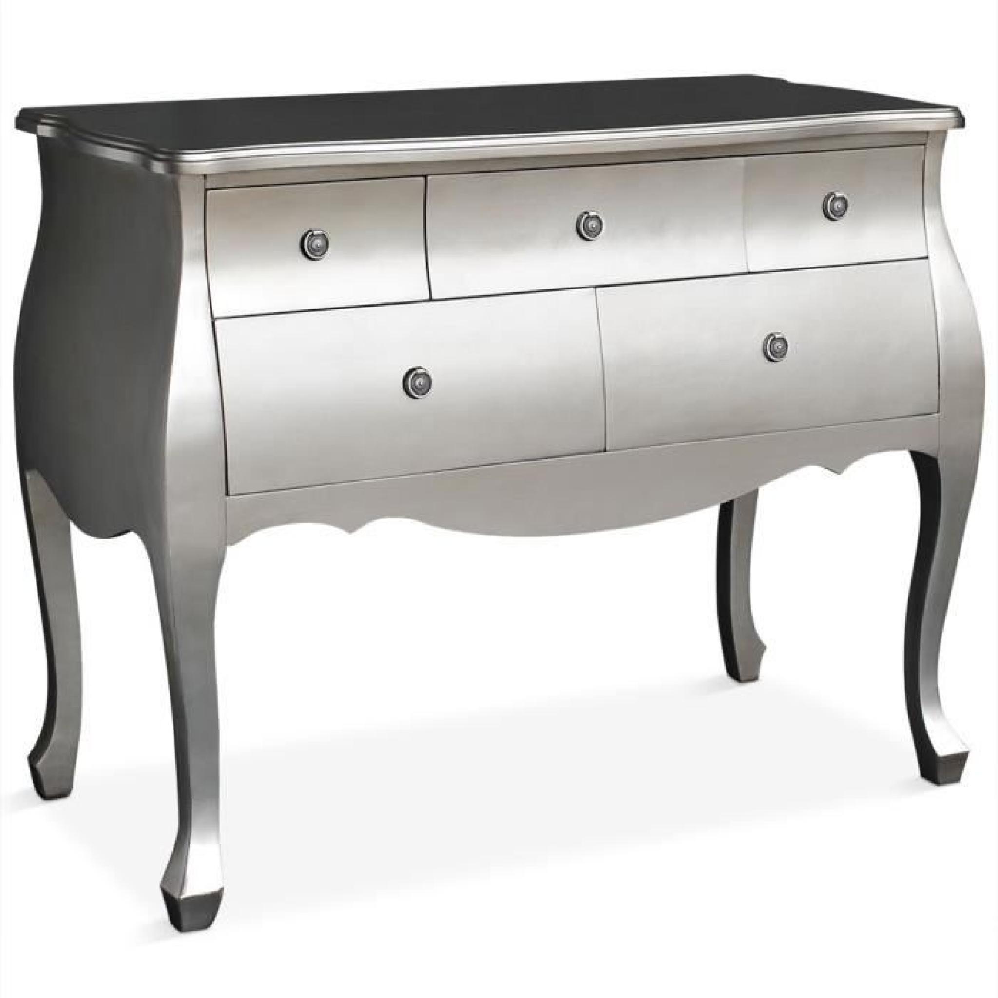 Commode 5 tiroirs Classica Argent