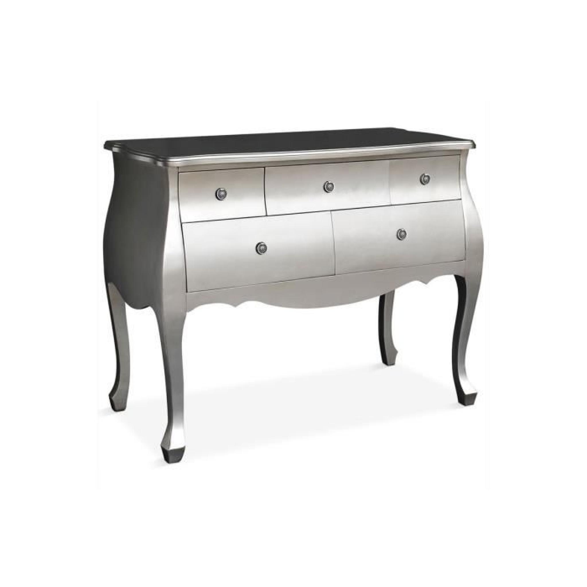 Commode argent 5 tiroirs CALI