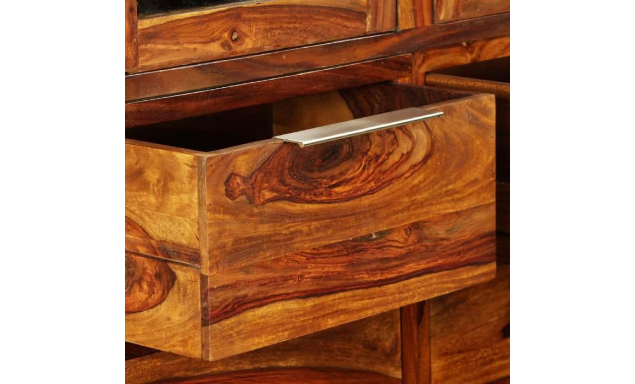 commode armoire de chambre bois massif de sesham 162 x 40 x 85 cm pas cher