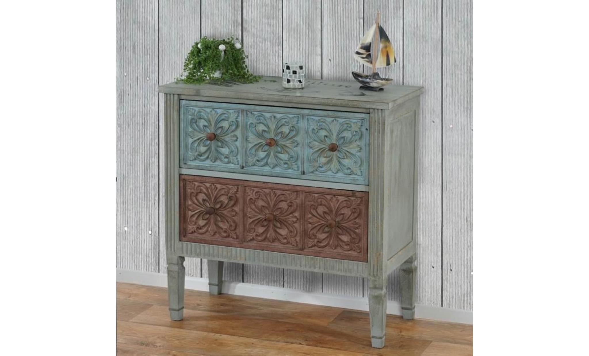 commode aveiro armoire table d'appoint, vintage, shabby chic, 80x79x40cm