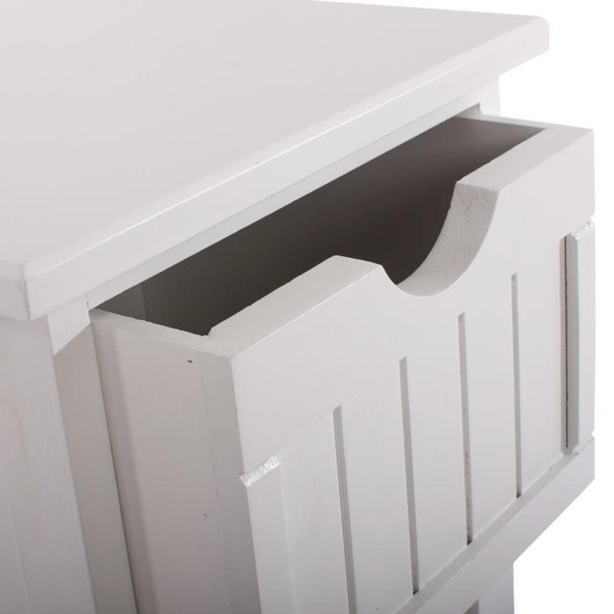 Commode blanche ~ 4 tiroirs pas cher
