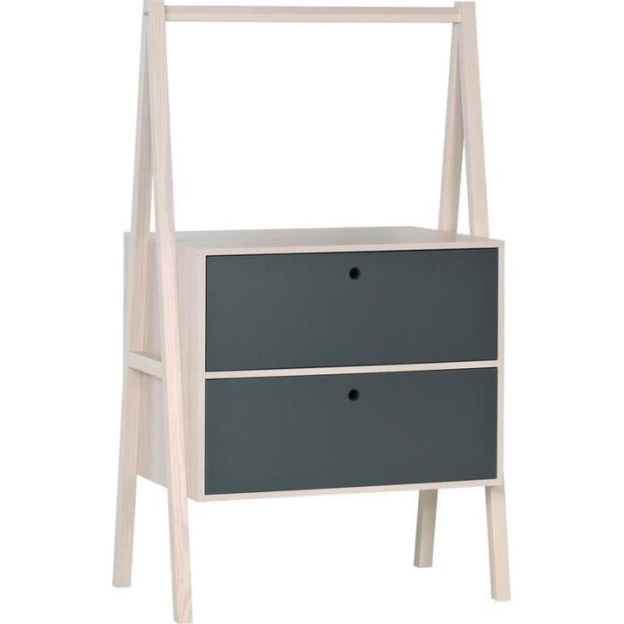Commode design 2 tiroirs Falsterbo ATYLIA Couleur Blanc