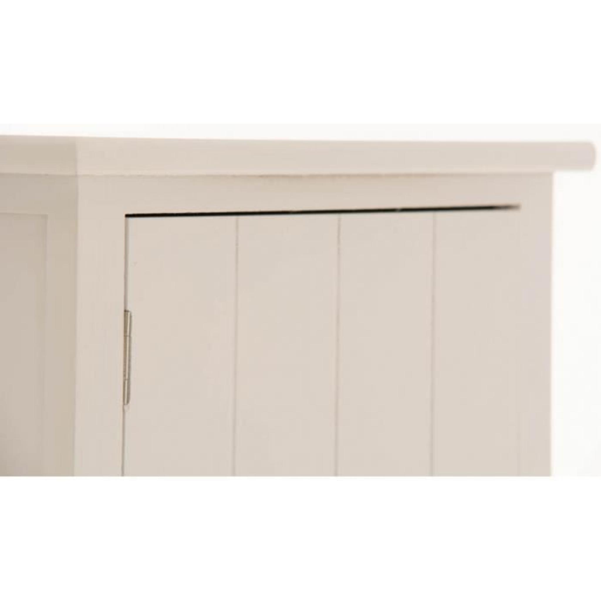Commode en bois laqué blanc avec une porte et 3 tiroirs - Dim : H  90 x L 37 x P 23 cm pas cher