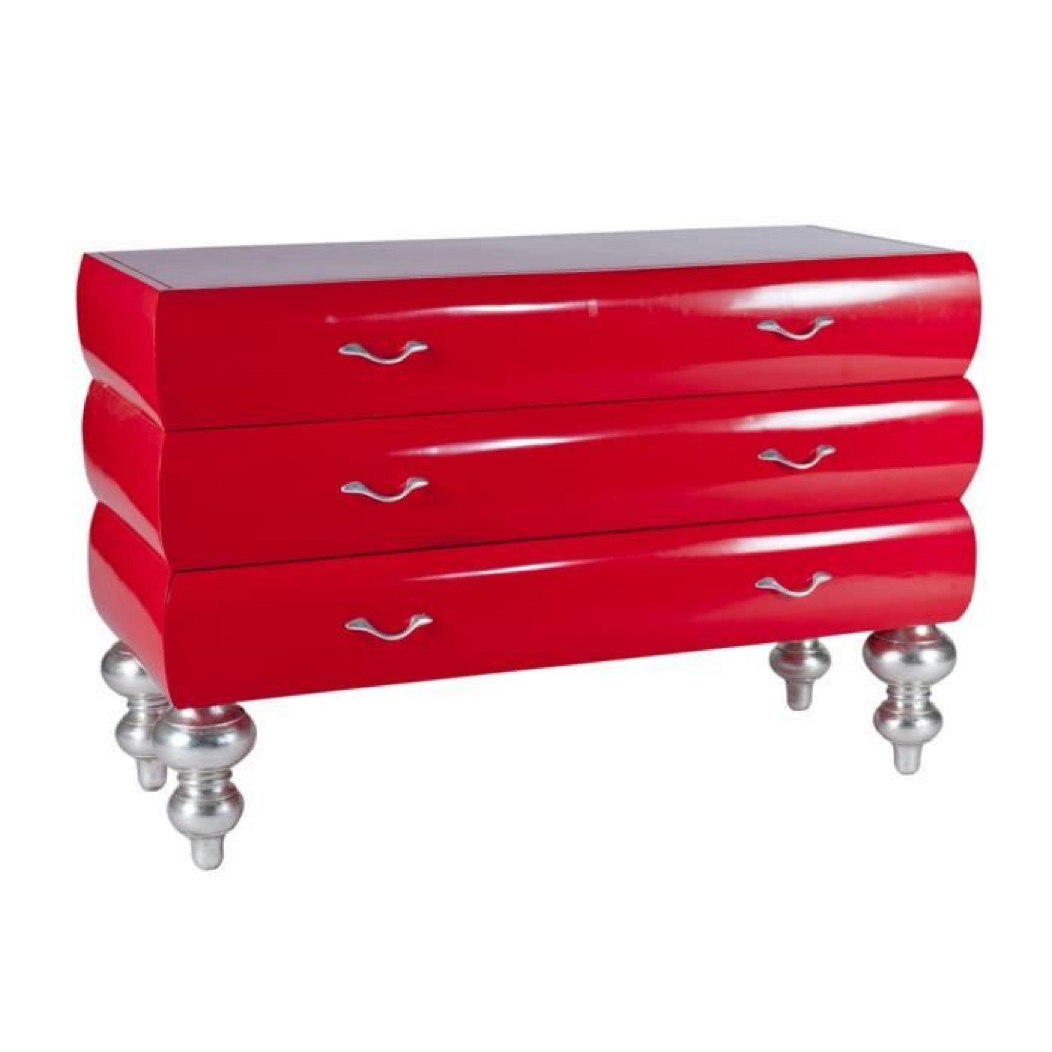 Commode Rot Pomp Rouge pas cher