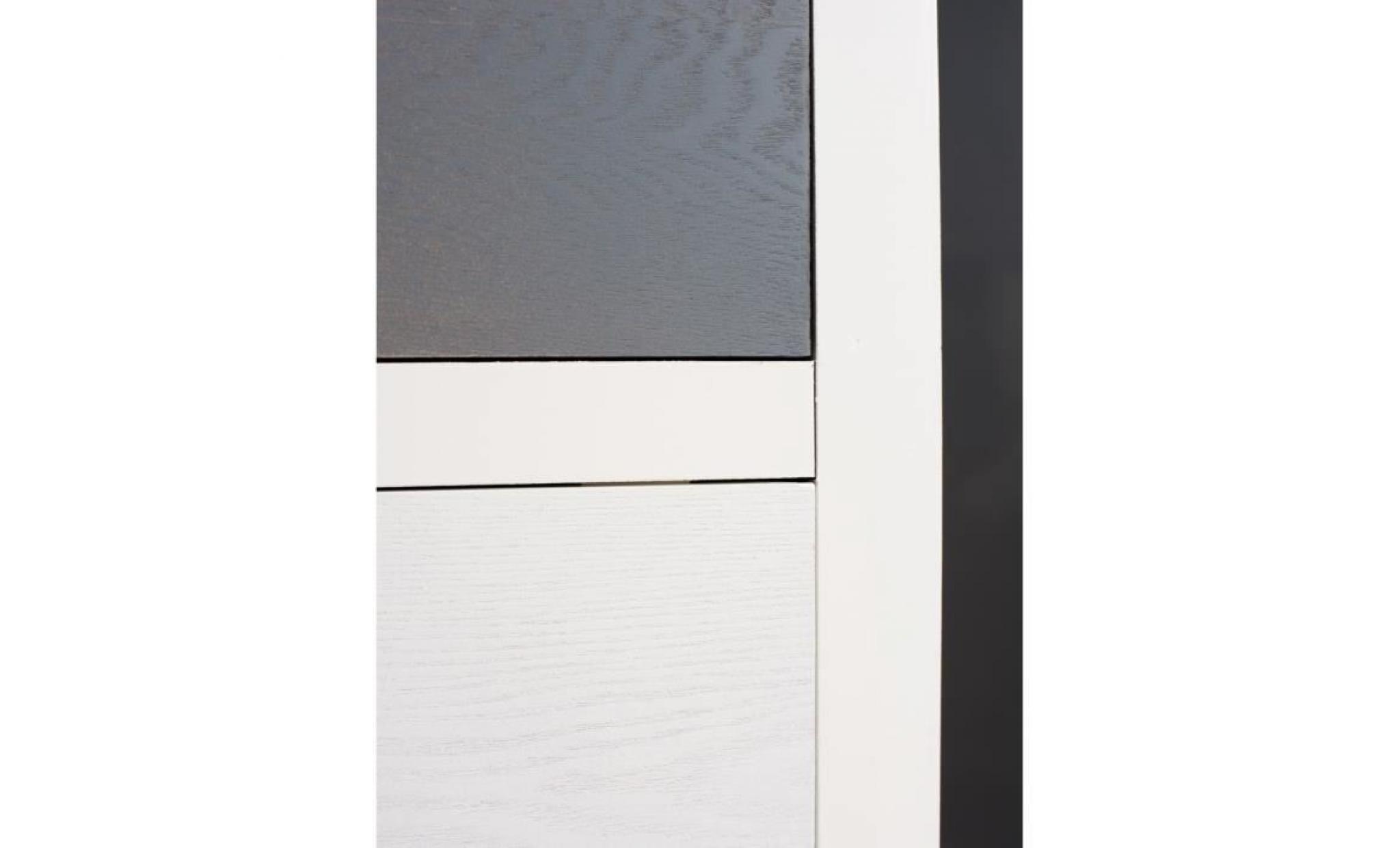 CRACOVIE Commode 3 tiroirs 60,5 cm - Blanc, gris et taupe pas cher