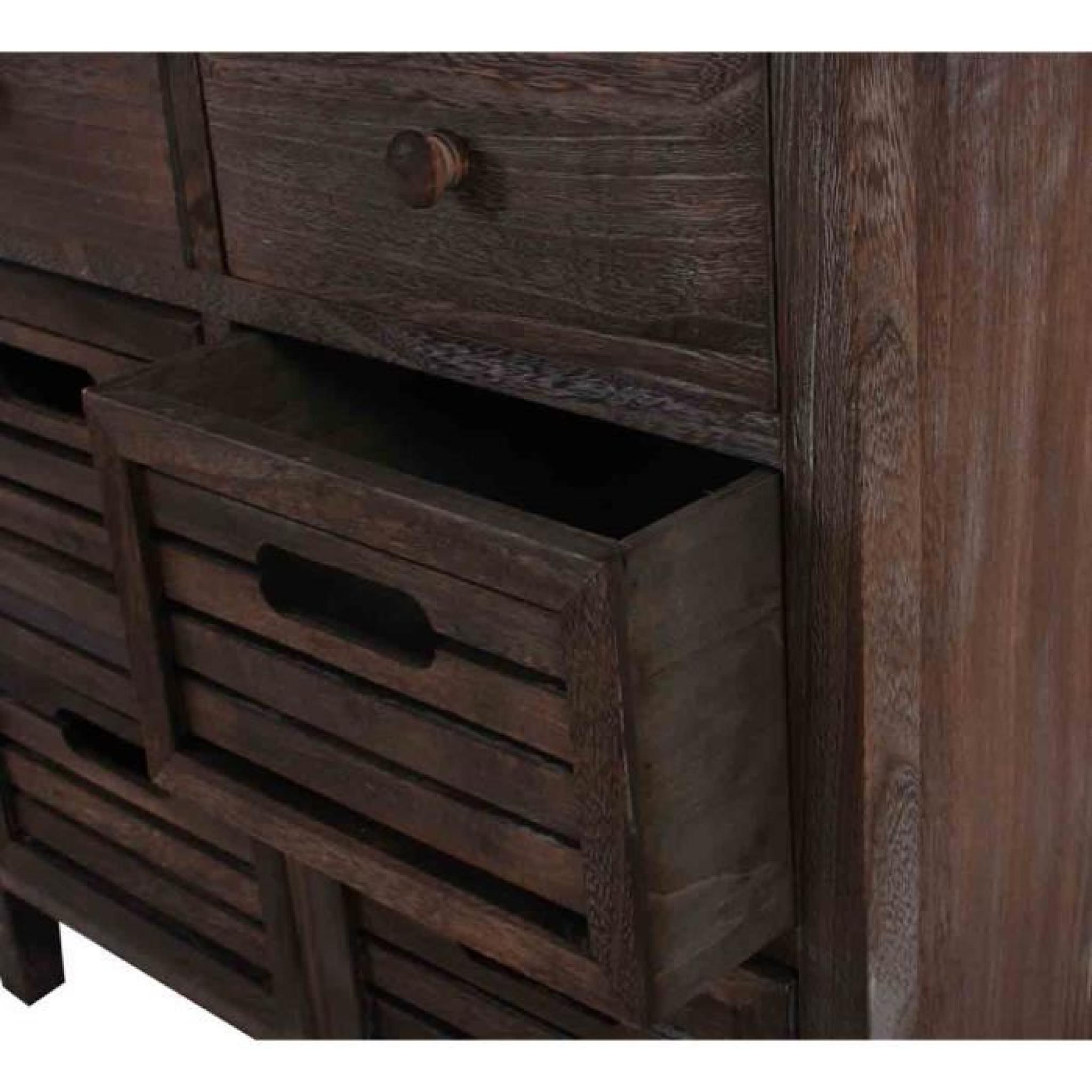 Commode / table d'appoint / armoire, 6 tiroirs, 60x30x60cm, shabby, vintage, marron pas cher
