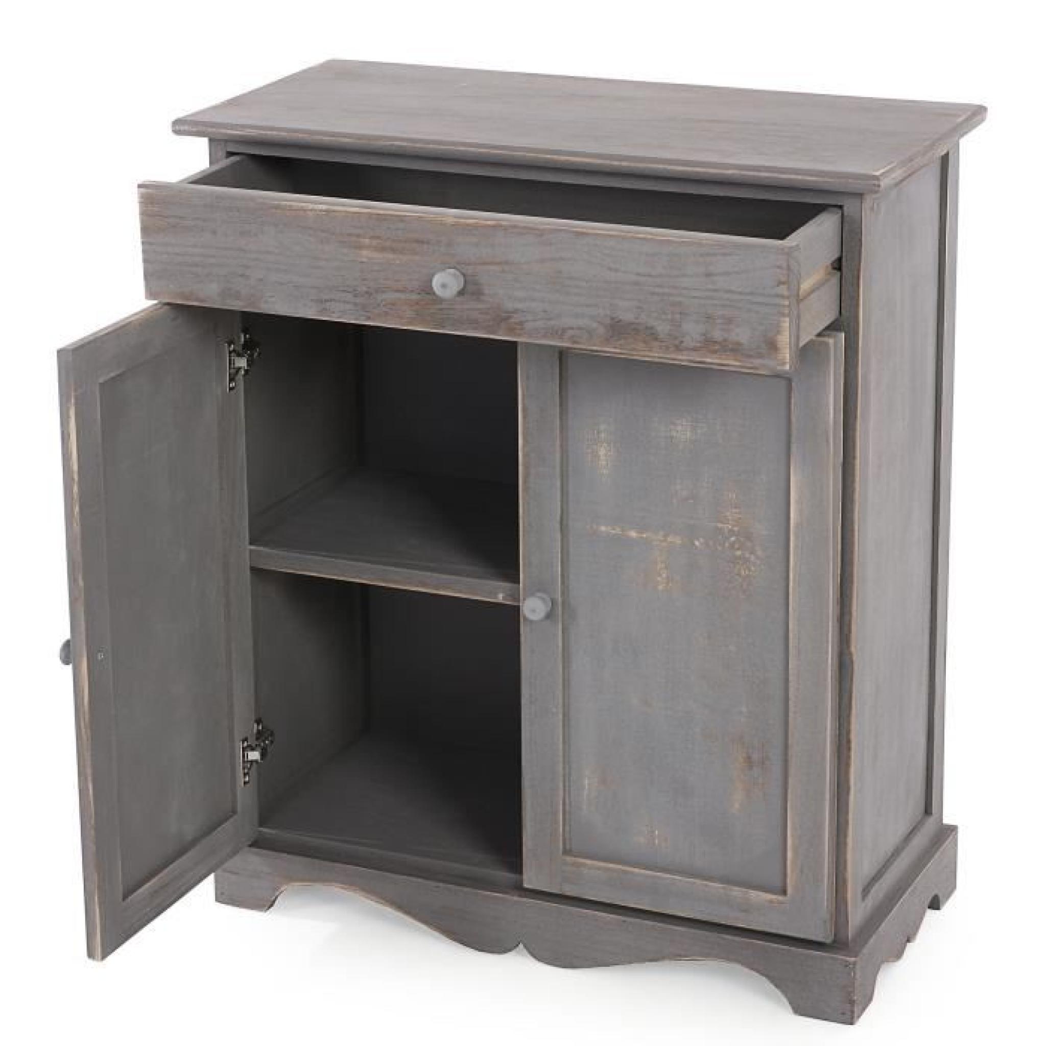 Commode / table d'appoint / armoire,66x33x78cm, shabby, vintage, gris. pas cher