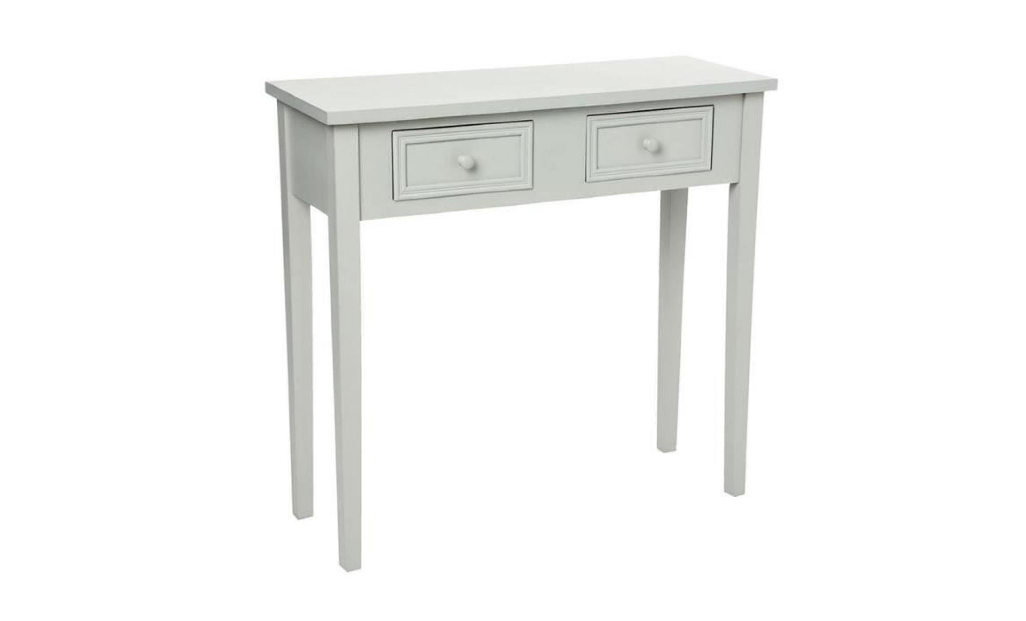 Console 2 tiroirs taupe 