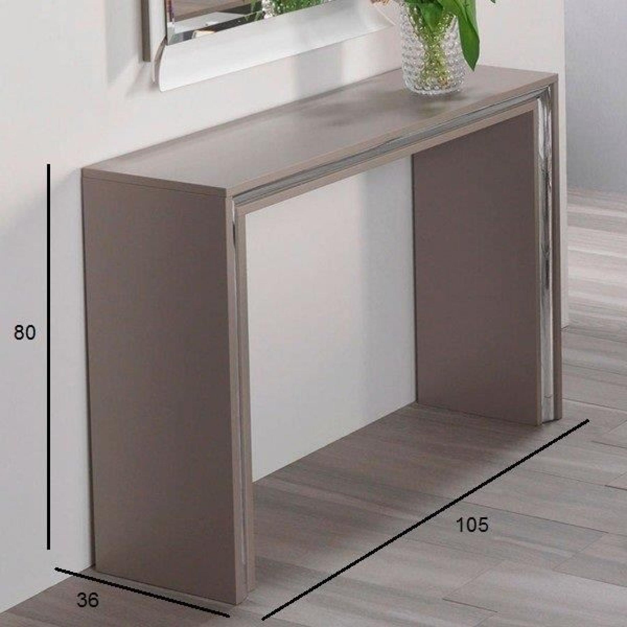 Console design ARCHIMEDE taupe pas cher