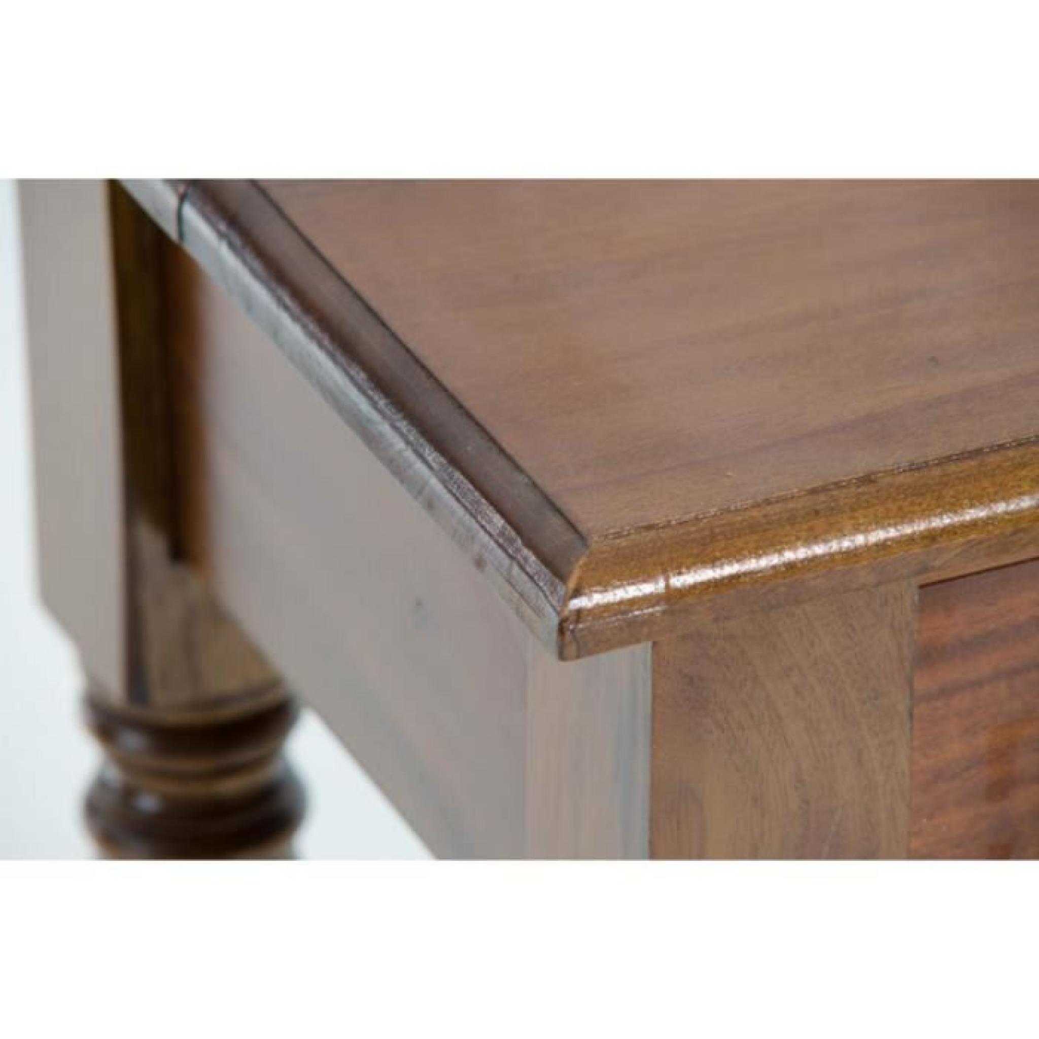Console en bois d'Acajou coloris brun avec 2 tiroirs - Dim : H 80 x L 93 x P 38 cm pas cher