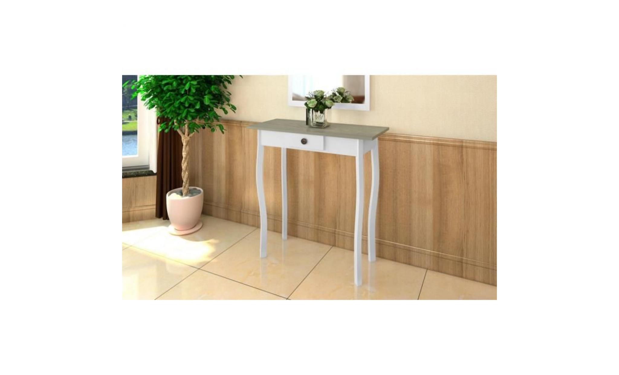 console table de style élégant pour salon ou chambre blanc 73 x 36 x 73 cm