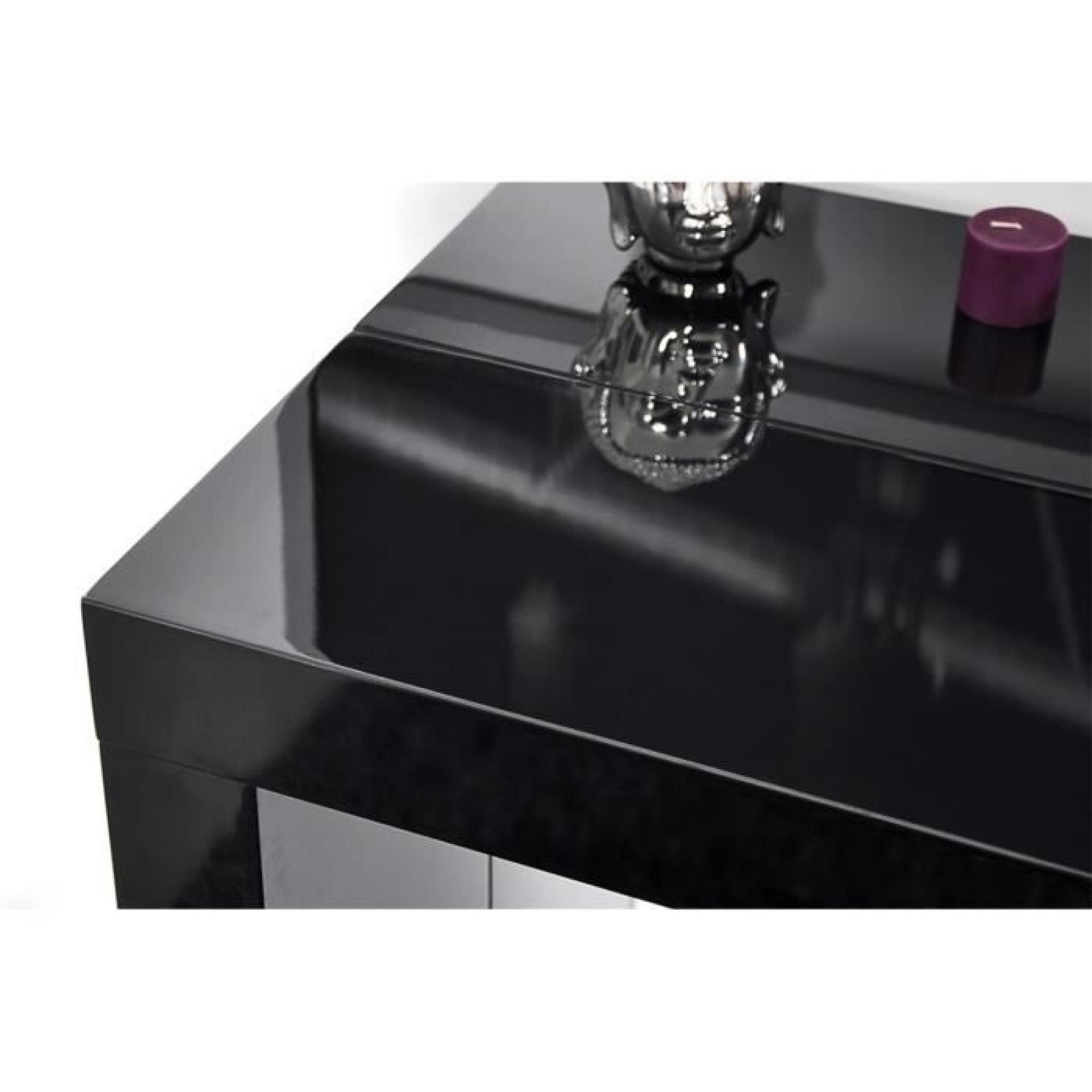 Console table extensible 5 rallonges noir laqué MAGIC XL. pas cher