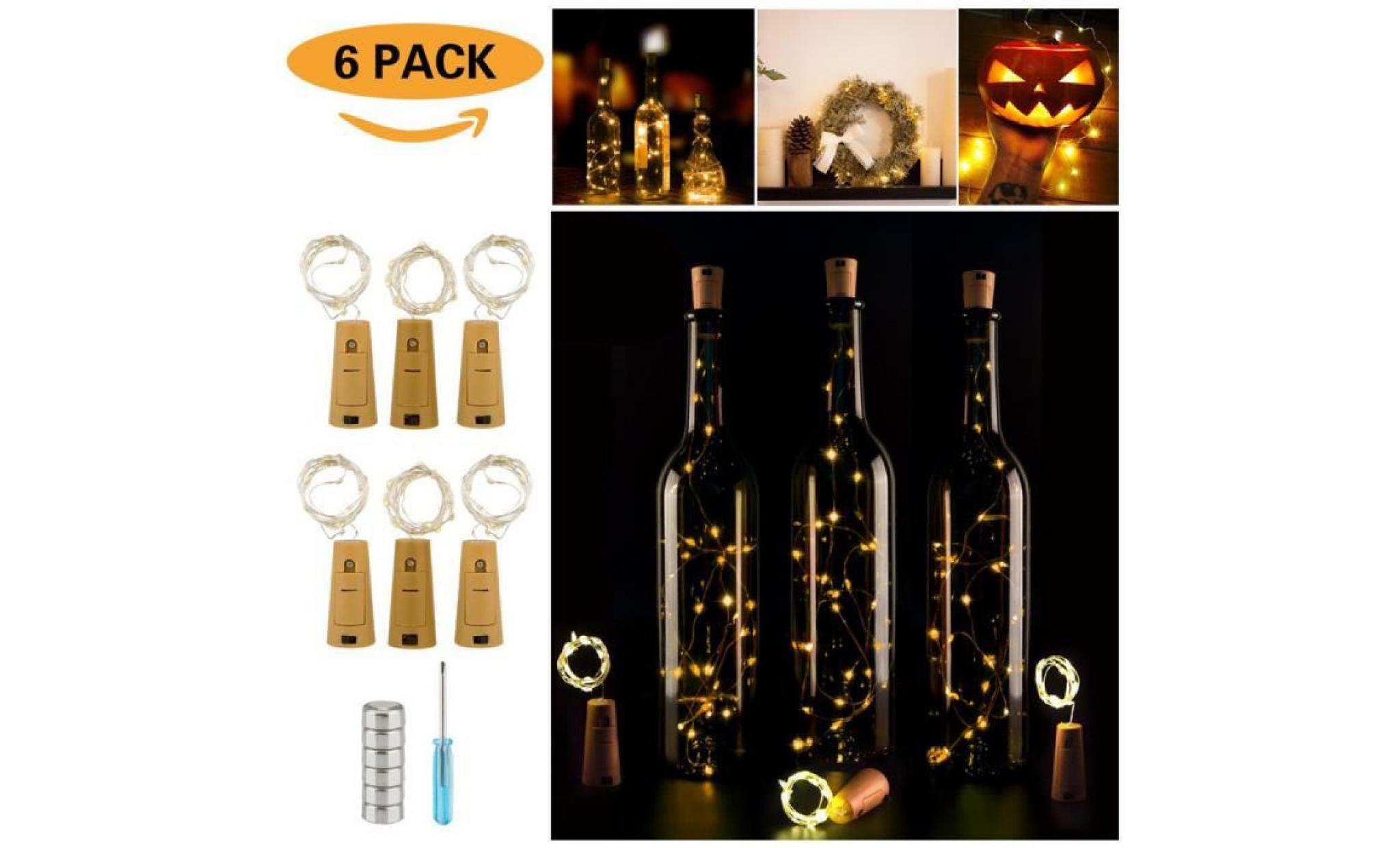 cork shaped 15 led night light starry lights wine bottle lamp for party colorful qinhig1581 pas cher