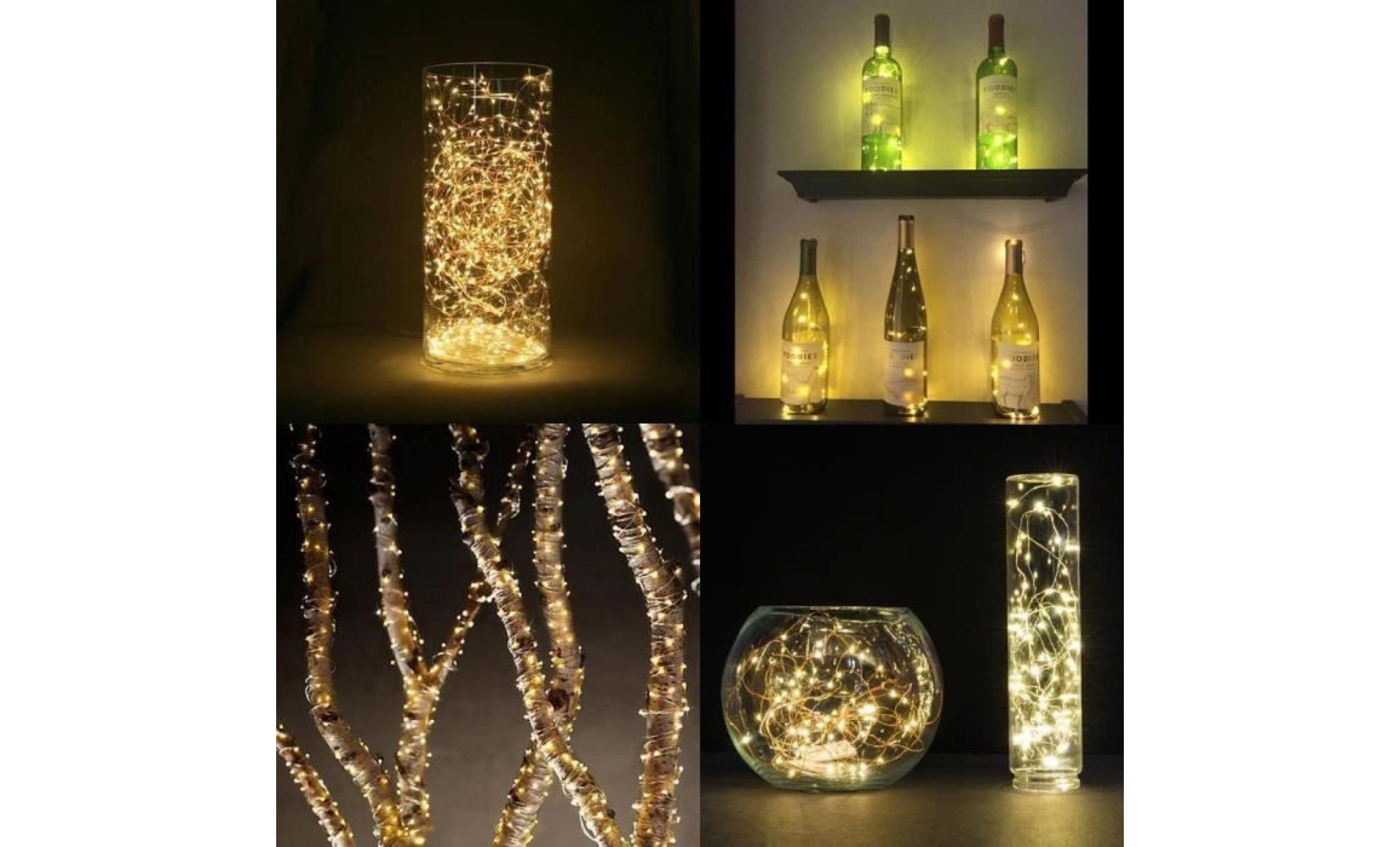 cork shaped 15 led night light starry lights wine bottle lamp for party colorful qinhig1583 pas cher
