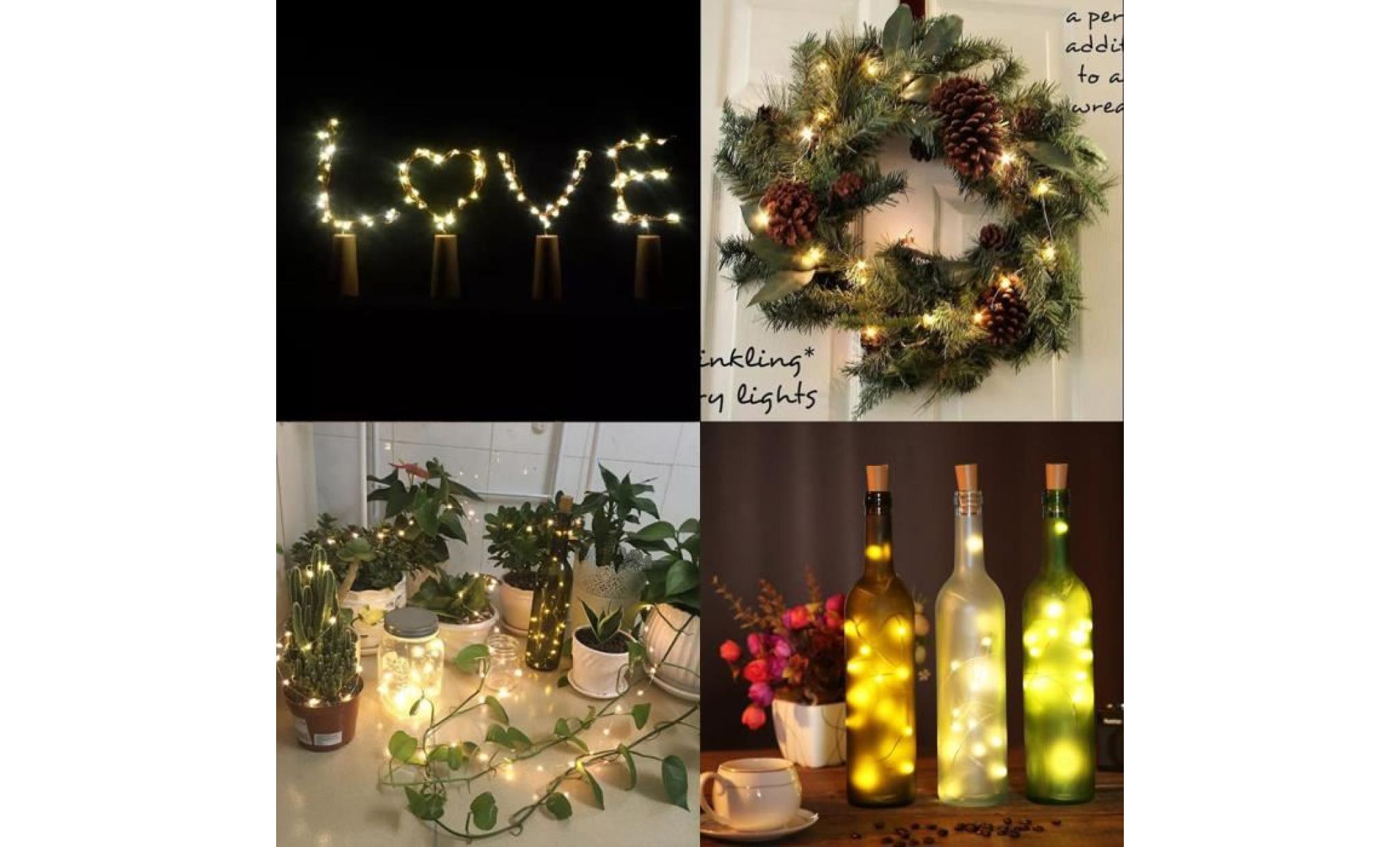 cork shaped 15 led night light starry lights wine bottle lamp for party colorful qinhig1581 pas cher