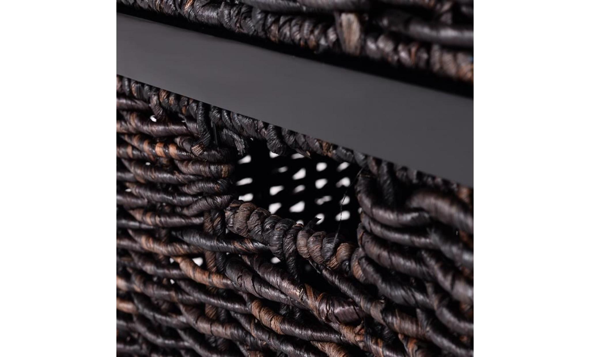 costway chiffonnier commode avec 4 tiroirs tour de rangement en bois table de chevet noir en pin+mdf 42,5 x 31,5 x 93,5 cm pas cher