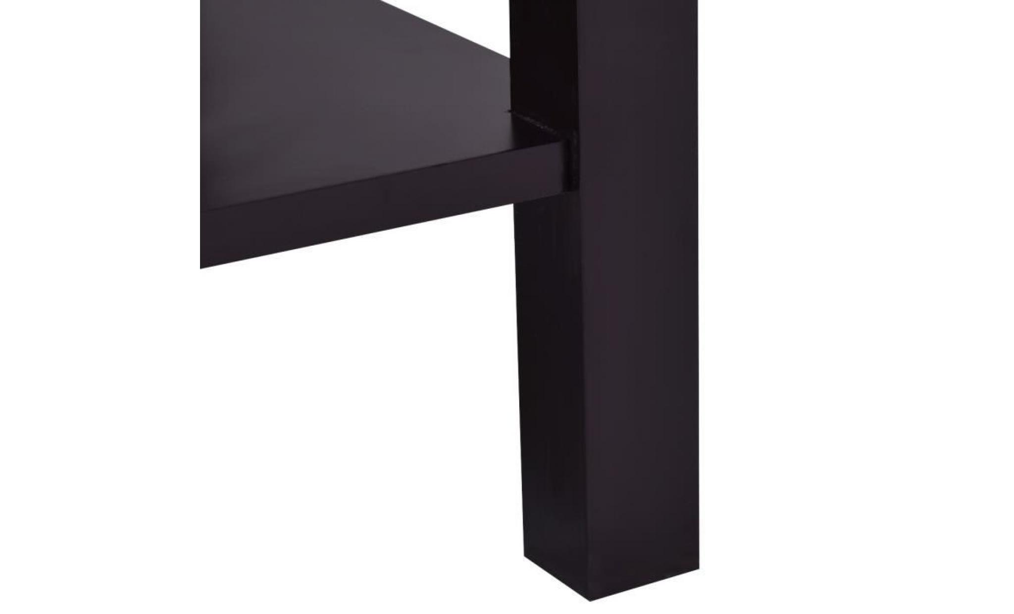 costway table de chevet moderne table de nuit simple avec 1 tiroir et 1 etagère de rangement en mdf 48x40x58,4cm brun pas cher