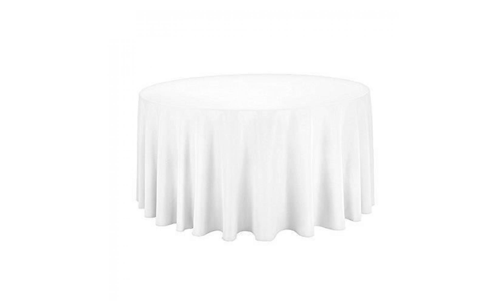 coton polyester housse pour table ronde pour salle à manger & fête de noël 335,3cm par coupe shop (simple), tissu, pack of 1, blanc