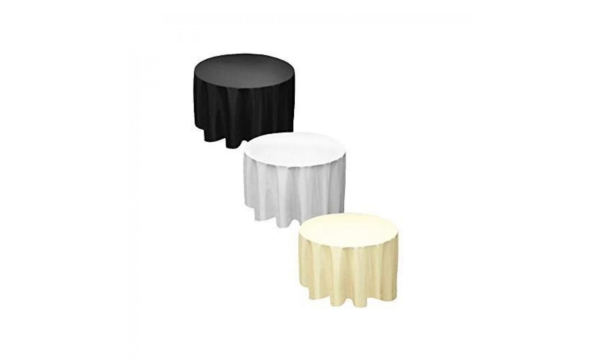 coton polyester housse pour table ronde pour salle à manger & fête de noël 335,3cm par coupe shop (simple), tissu, pack of 1, blanc pas cher