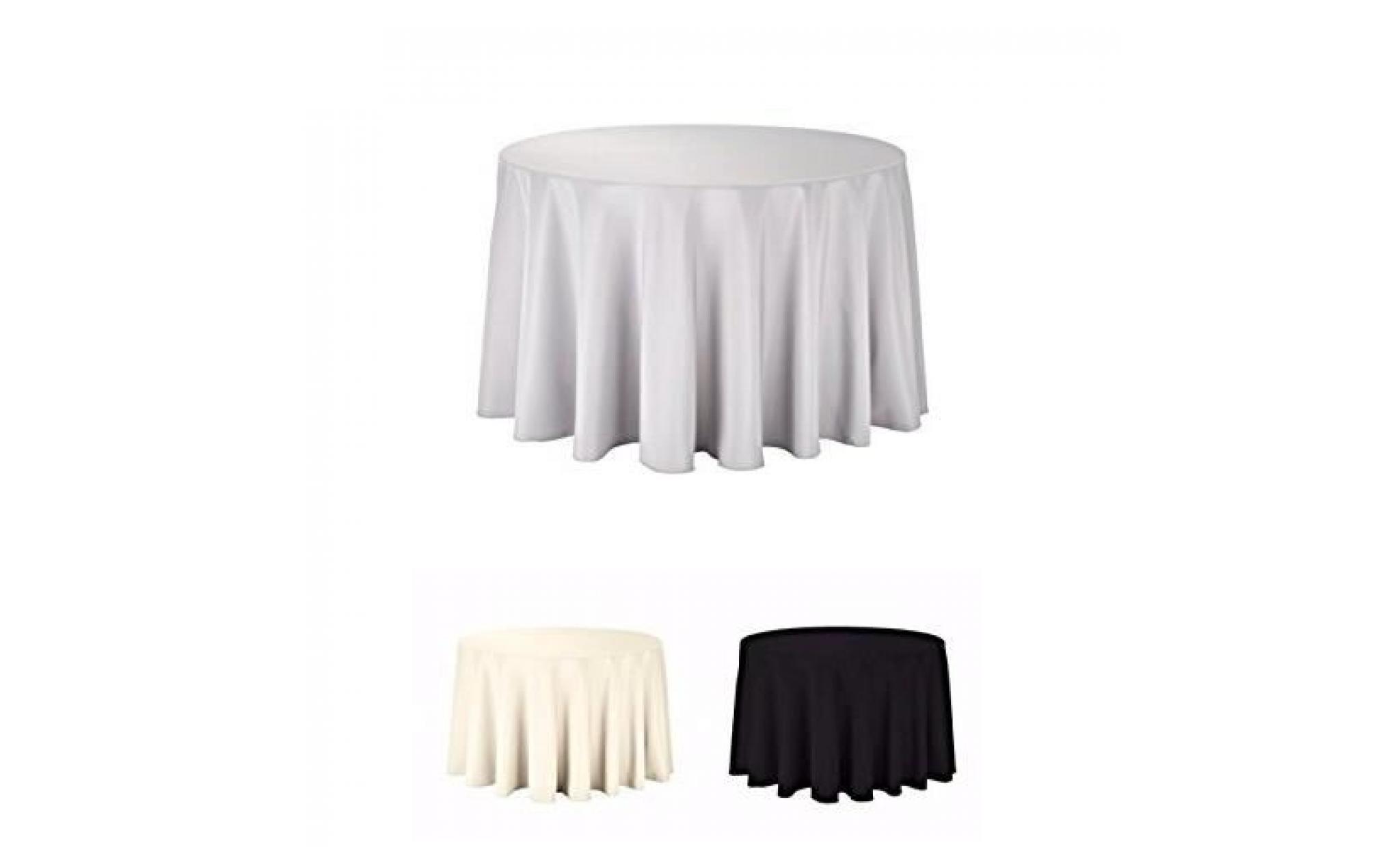 coton polyester housse pour table ronde pour salle à manger & fête de noël 335,3cm par coupe shop (simple), tissu, pack of 1, blanc pas cher
