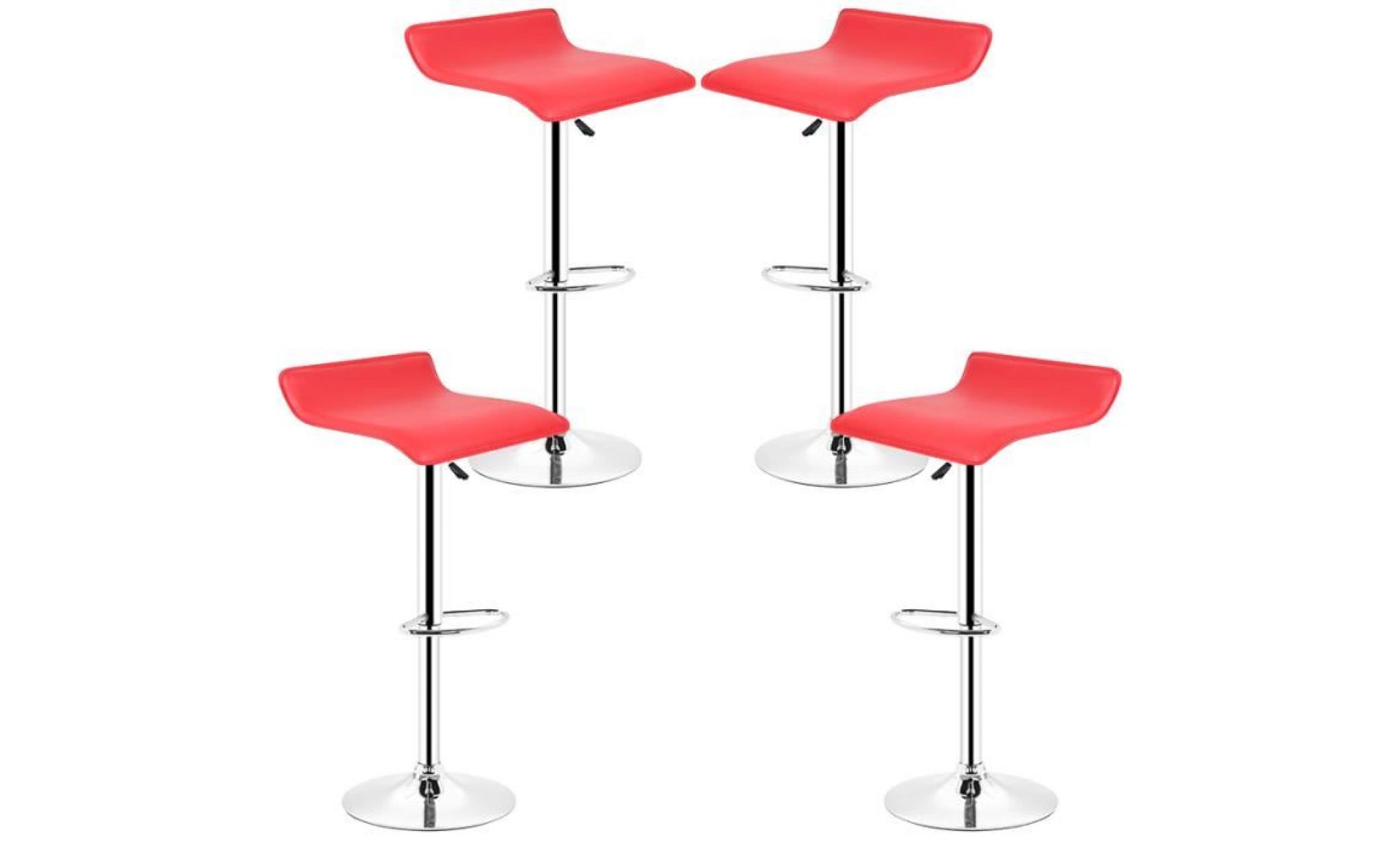 coussin doux   4pcs  rouge   chaise de bar tabouret de bar @ bonachat