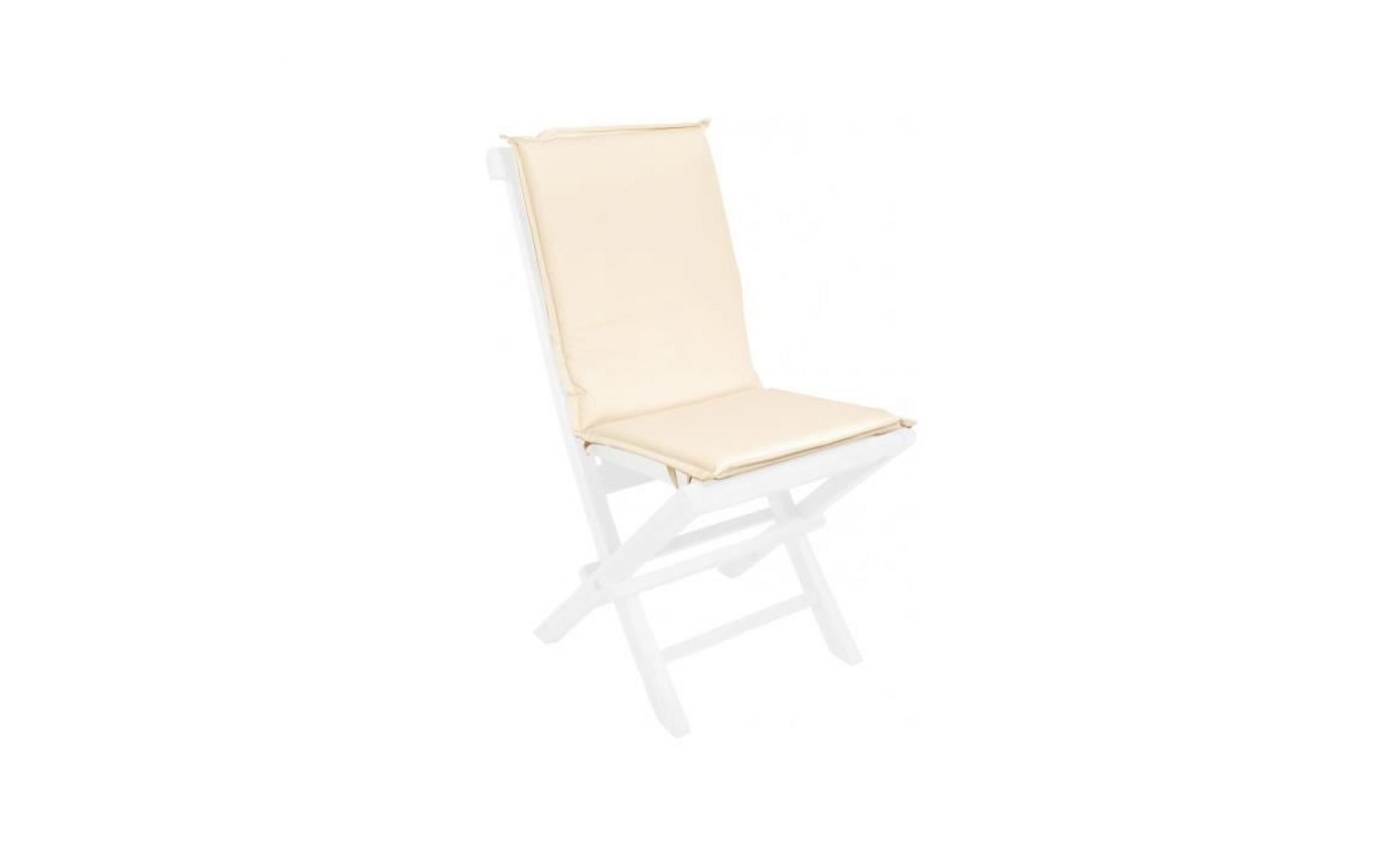 coussin pour chaise 90 cm en acrylique coloris beige p 39665 co beige pas cher