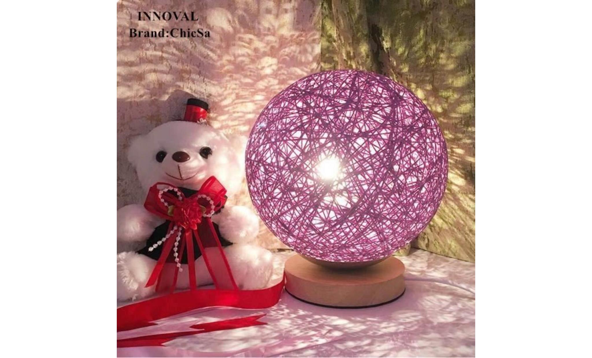 créatif lumière de nuit nouveau mode personnalité romantique round décorative lampe chevet lampes de table violet