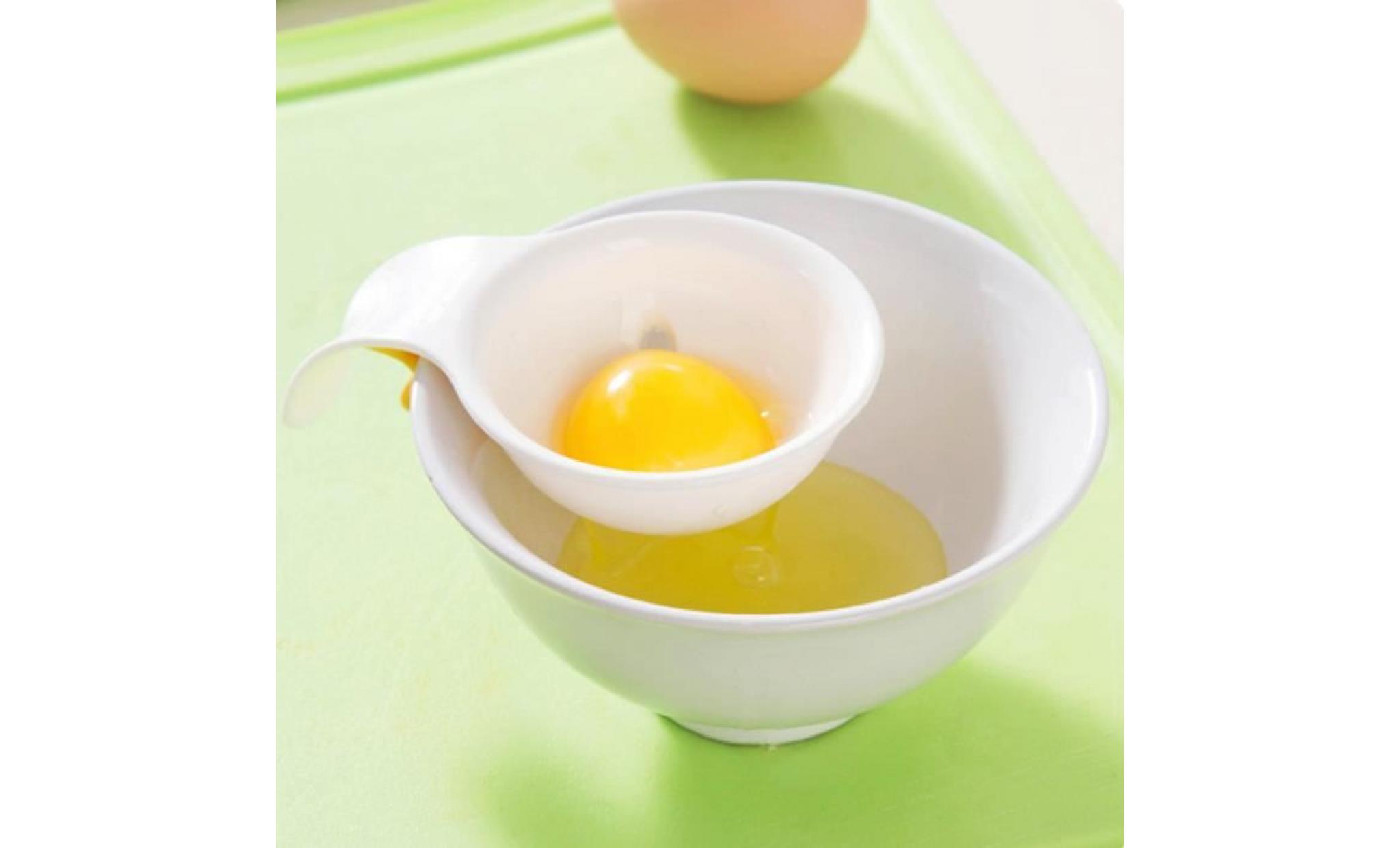 cuillère créative forme blanc d'oeuf séparateur jaune filtre filtre tamis cuisine outil blanc pas cher