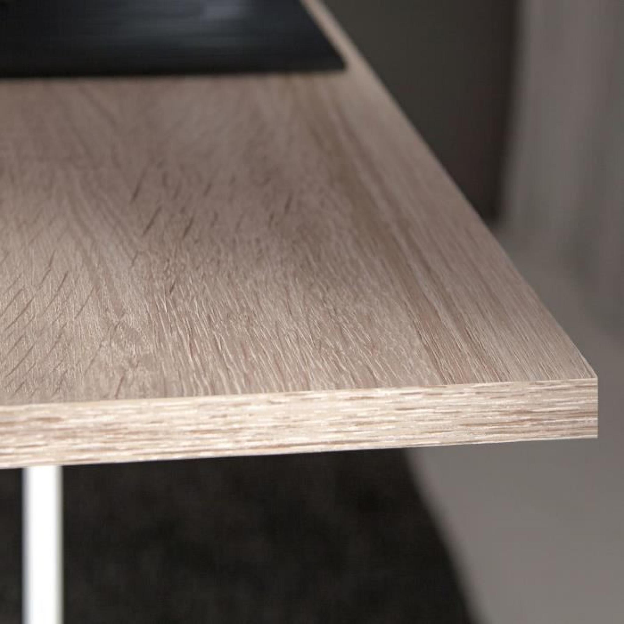 CURRY Table pliante 28/103 cm blanc/chêne naturel pas cher