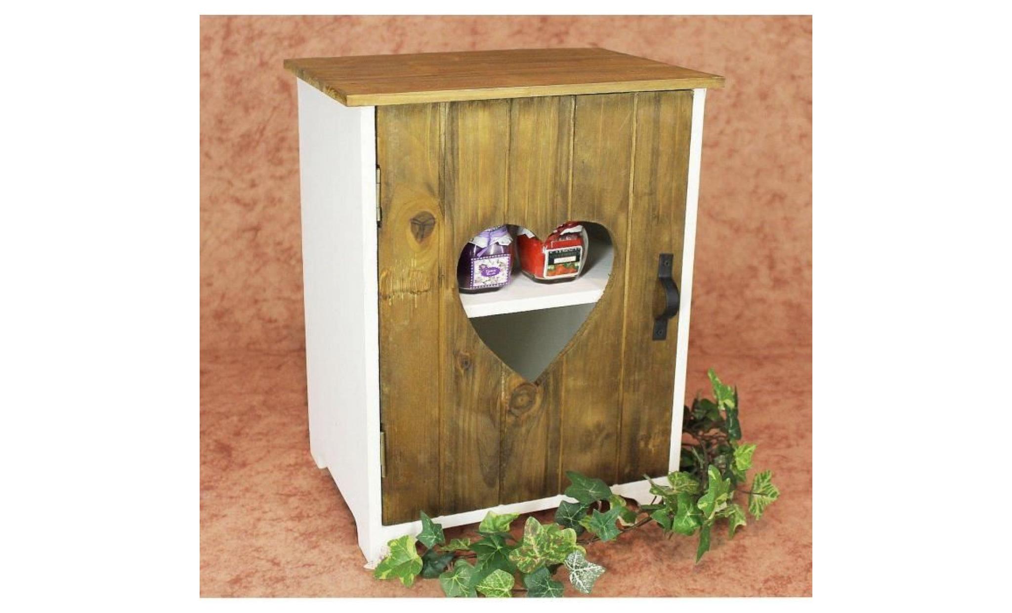 dandibo armoire commode mini 12021 armoire de cuisine etagère 35cm shabby etagère de cuisine avec cœur