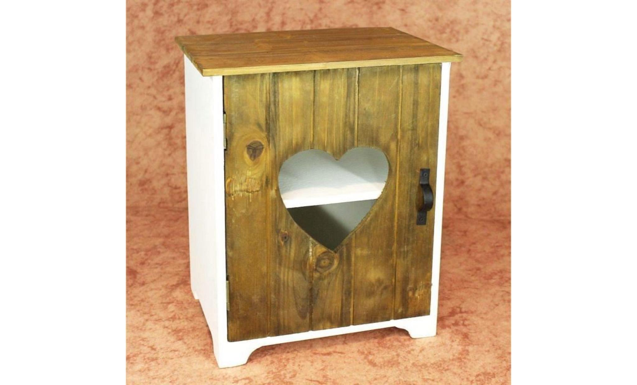 dandibo armoire commode mini 12021 armoire de cuisine etagère 35cm shabby etagère de cuisine avec cœur pas cher