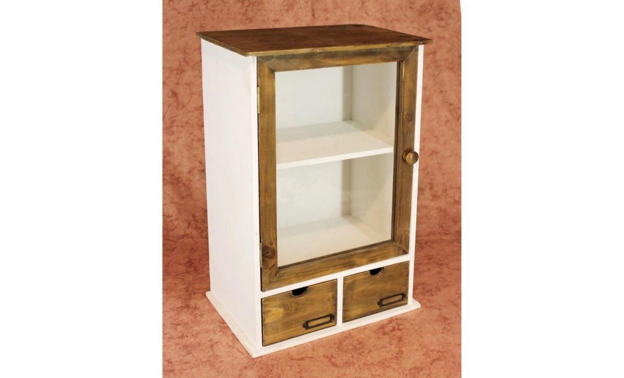 dandibo armoire mini vitrine 12024 armoire de cuisine etagère 50cm shabby etagère de cuisine vitrine pas cher