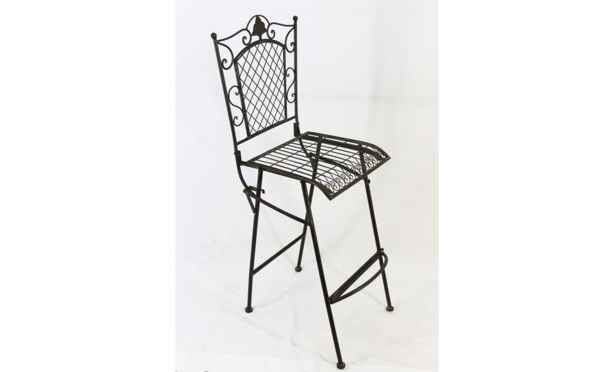 dandibo tabouret de bar chaise pliante 20833 en métal tabouret chaise de jardin chaise haute tabouret siège